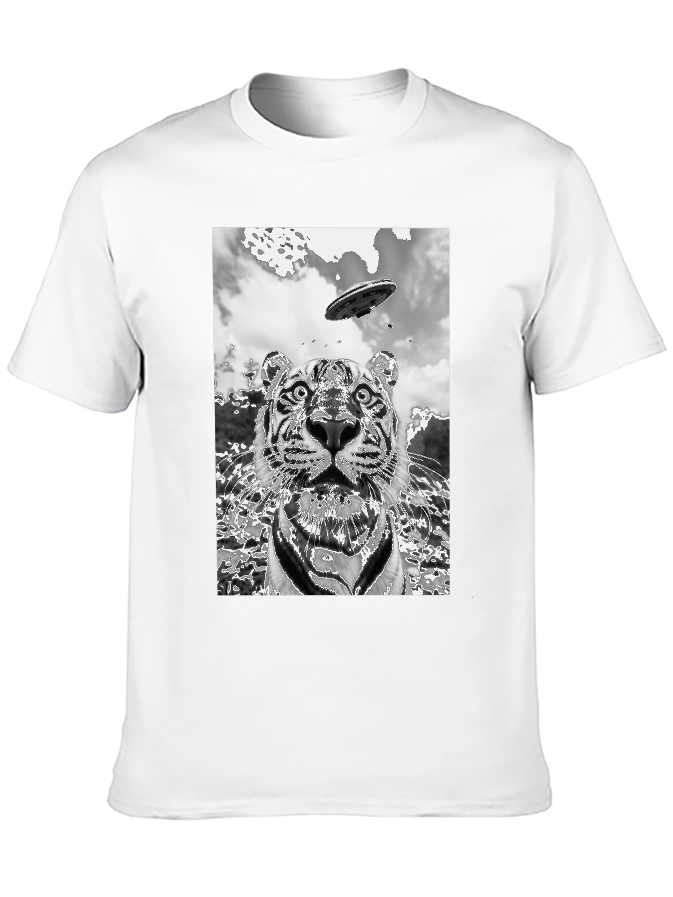Tiger Alien Abduction Graphic Tee