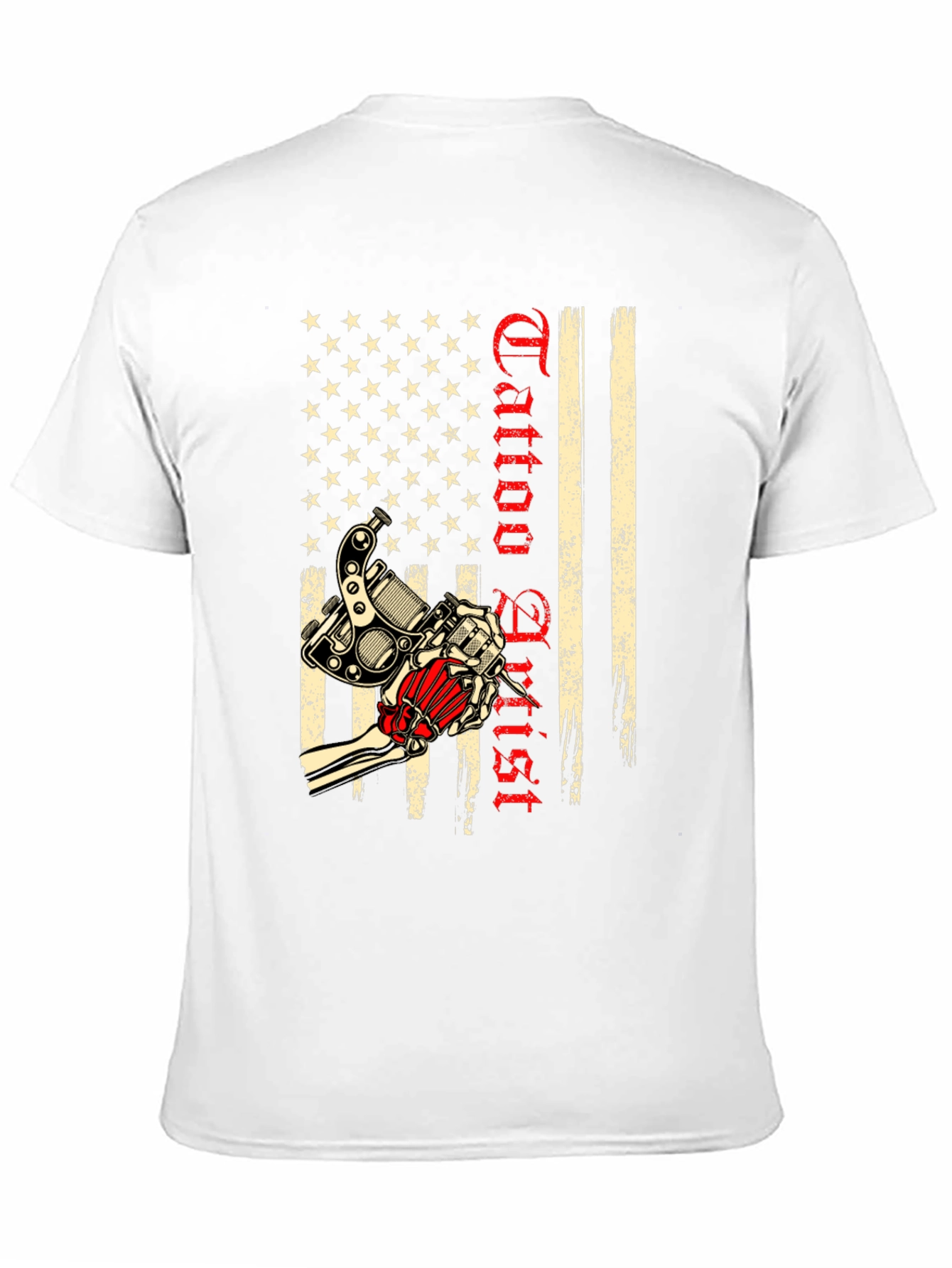 Tattoo Artist USA Flag Graphic T-Shirt