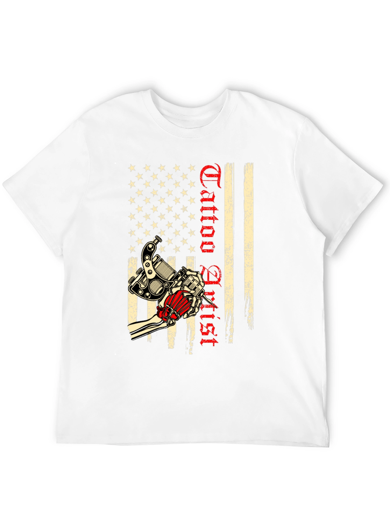 Tattoo Artist USA Flag Graphic T-Shirt