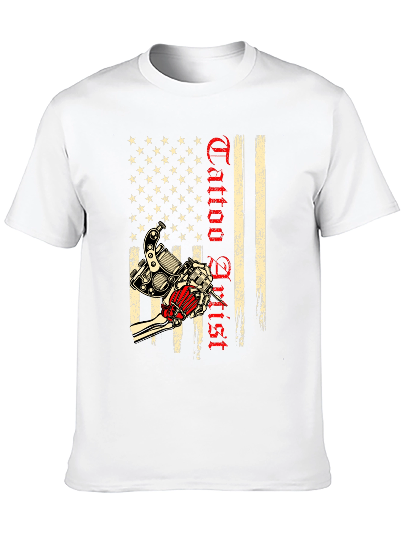 Tattoo Artist USA Flag Graphic T-Shirt