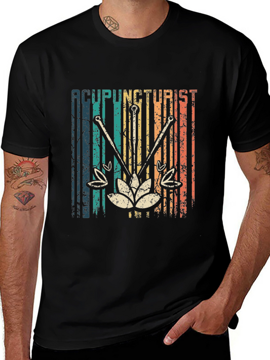 Acupuncturist Vintage Graphic T-Shirt - Black