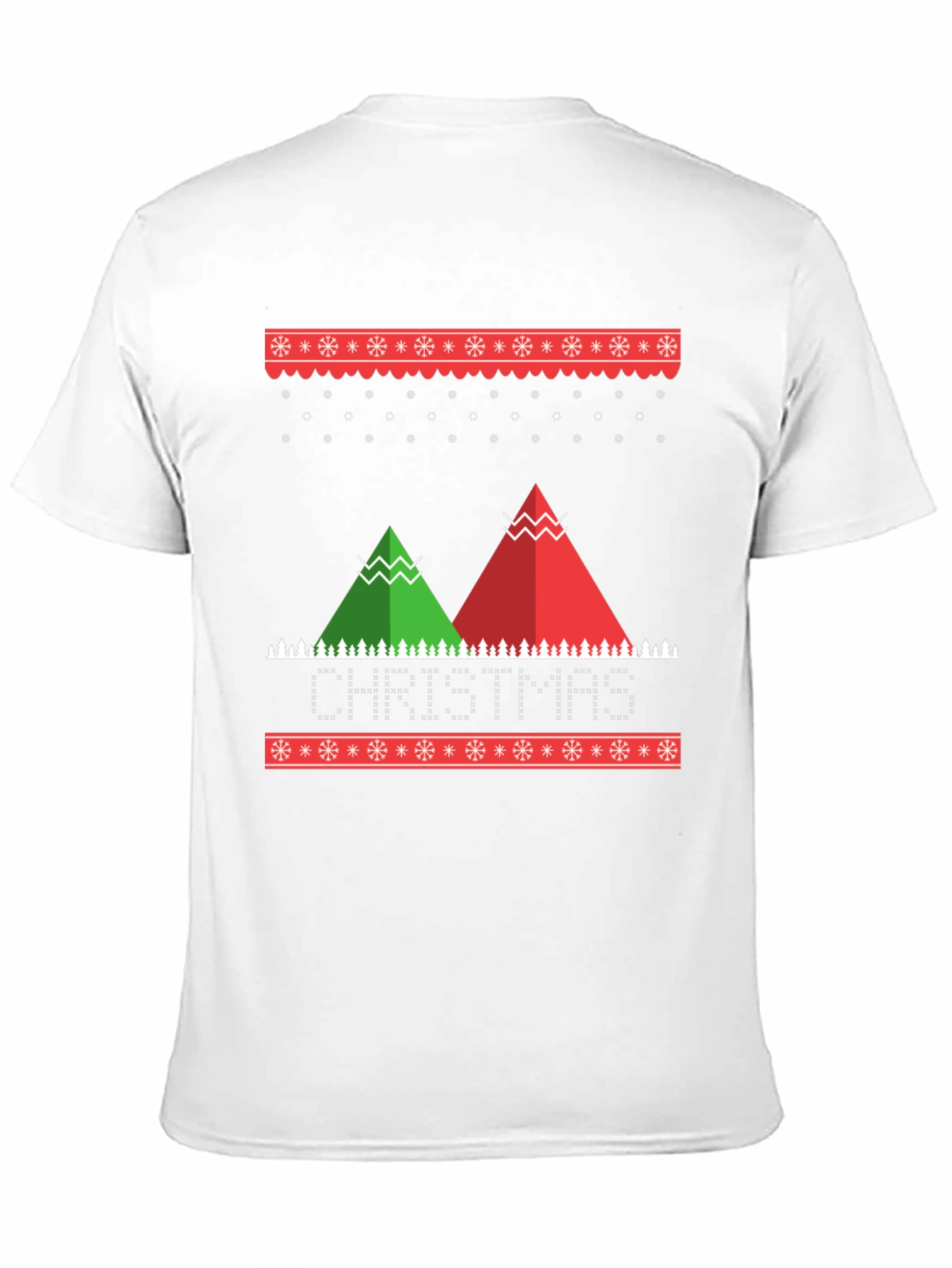 Christmas Holiday Graphic Print Crew Neck T-Shirt