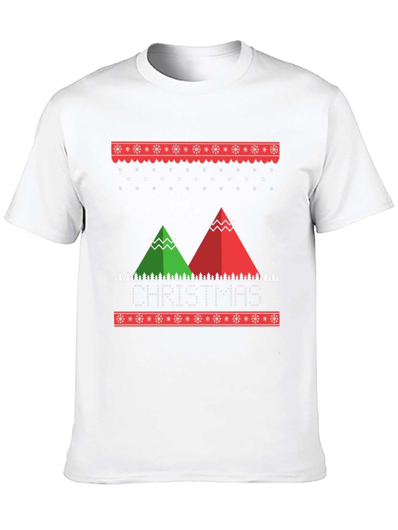 Christmas Holiday Graphic Print Crew Neck T-Shirt