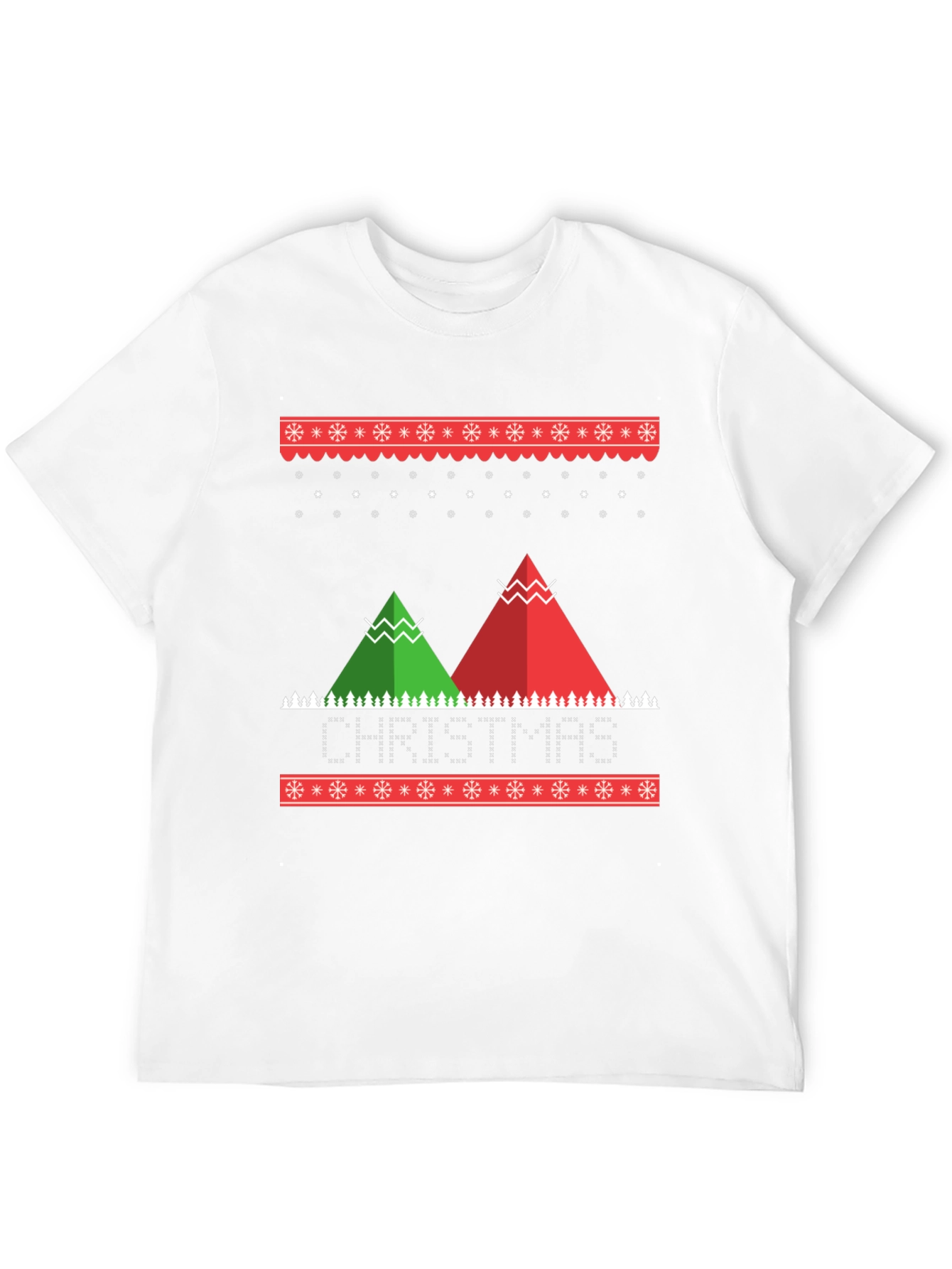 Christmas Holiday Graphic Print Crew Neck T-Shirt