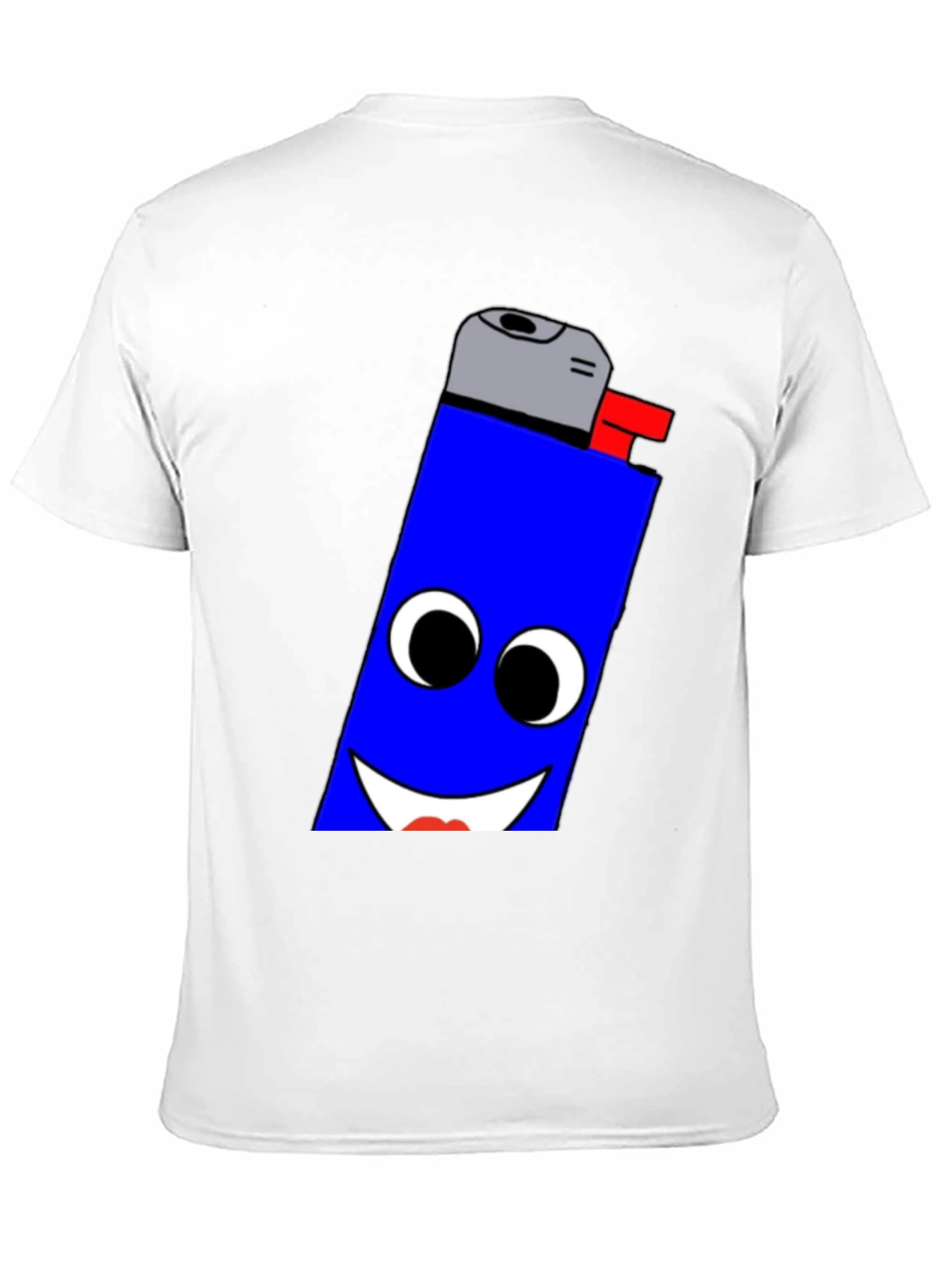 Funny Lighter Face Graphic Black T-Shirt