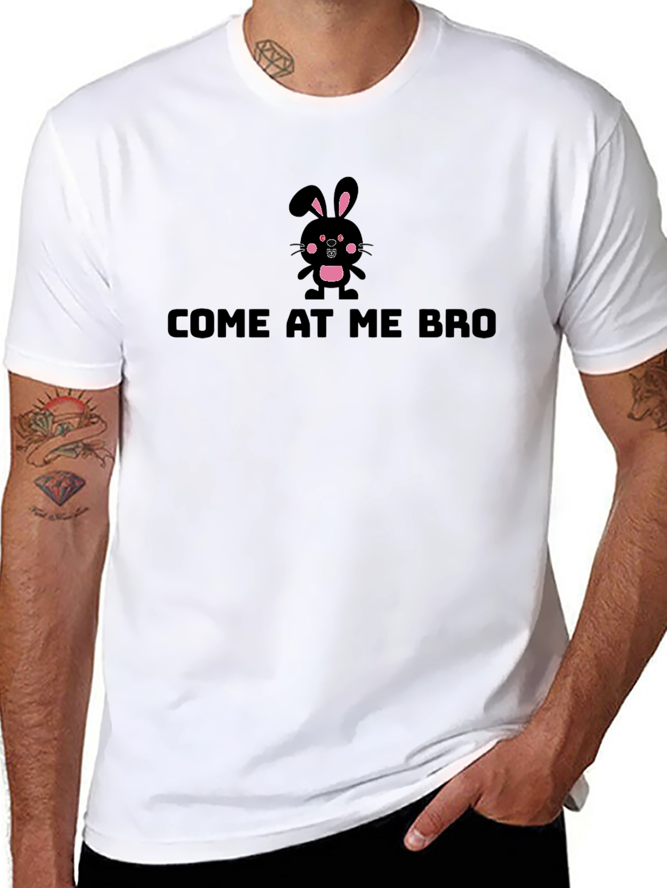 Come at Me Bro Bunny Graphic Tee