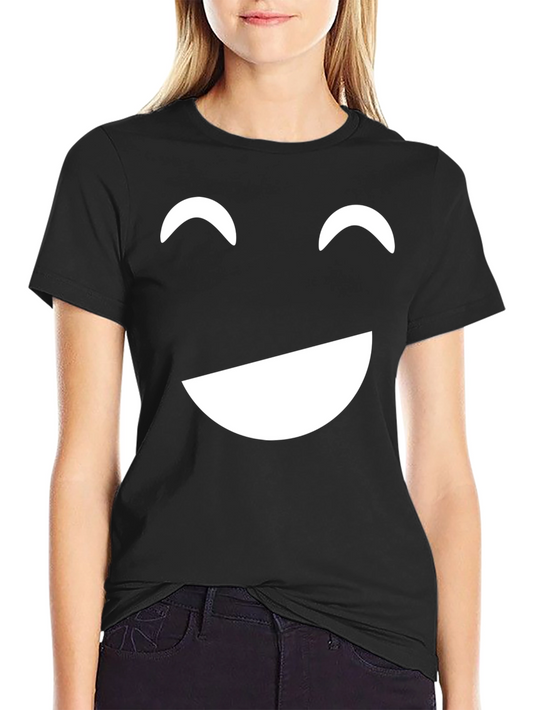 Happy Face Graphic Tee - Unisex Black T-Shirt