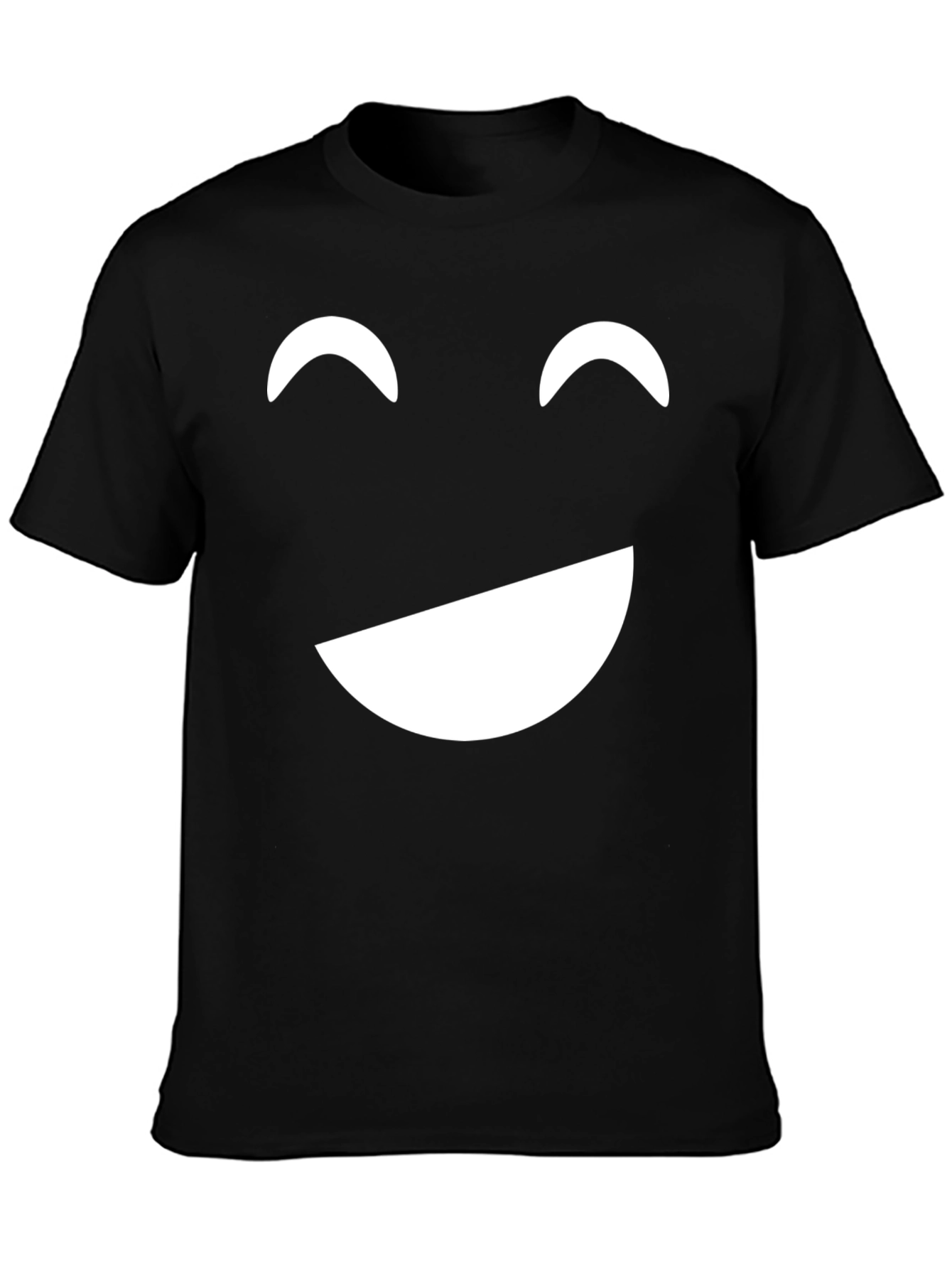Happy Face Graphic Tee - Unisex Black T-Shirt
