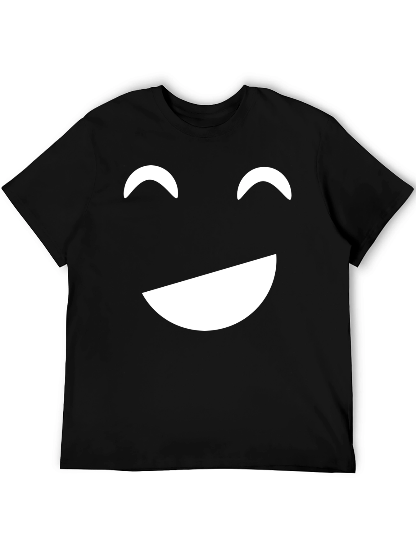 Happy Face Graphic Tee - Unisex Black T-Shirt