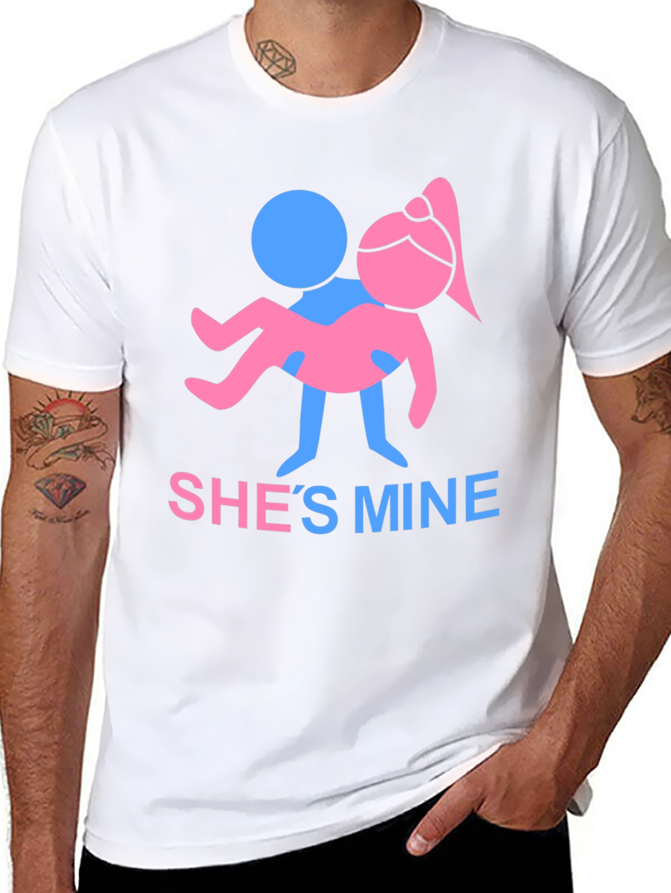 Shes Mine Graphic Tee - Funny Couple T-Shirt