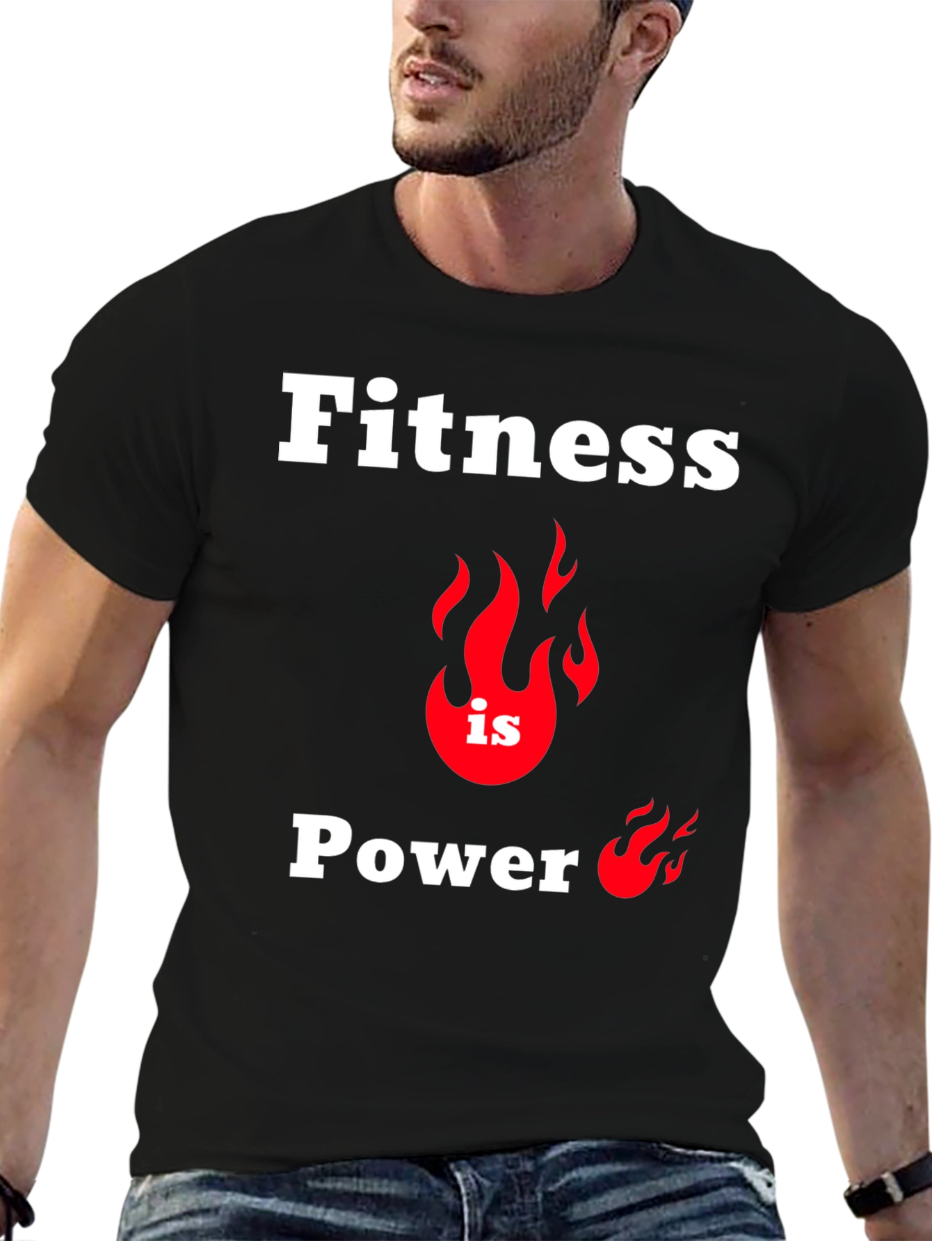 Fitness Is Power T-Shirt Gym Workout Tee