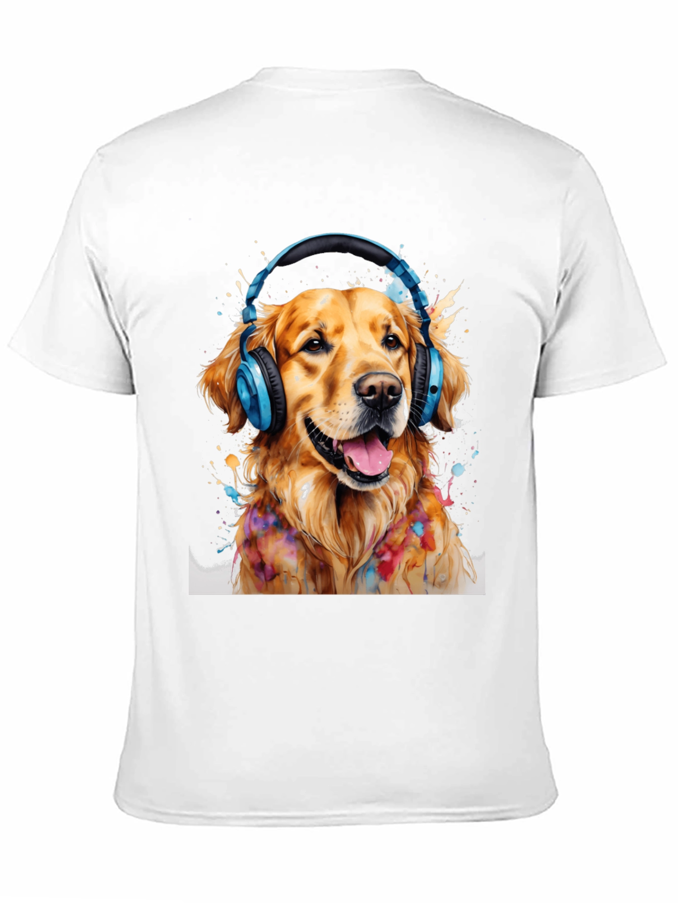Dog with Headphones T-Shirt - Trendy Graphic Tee
