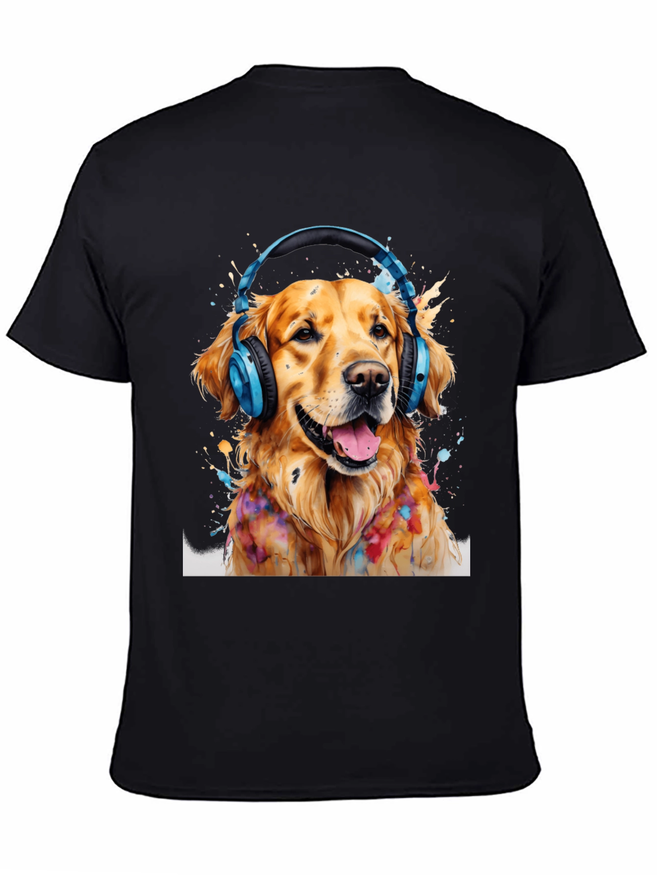 Dog with Headphones T-Shirt - Trendy Graphic Tee
