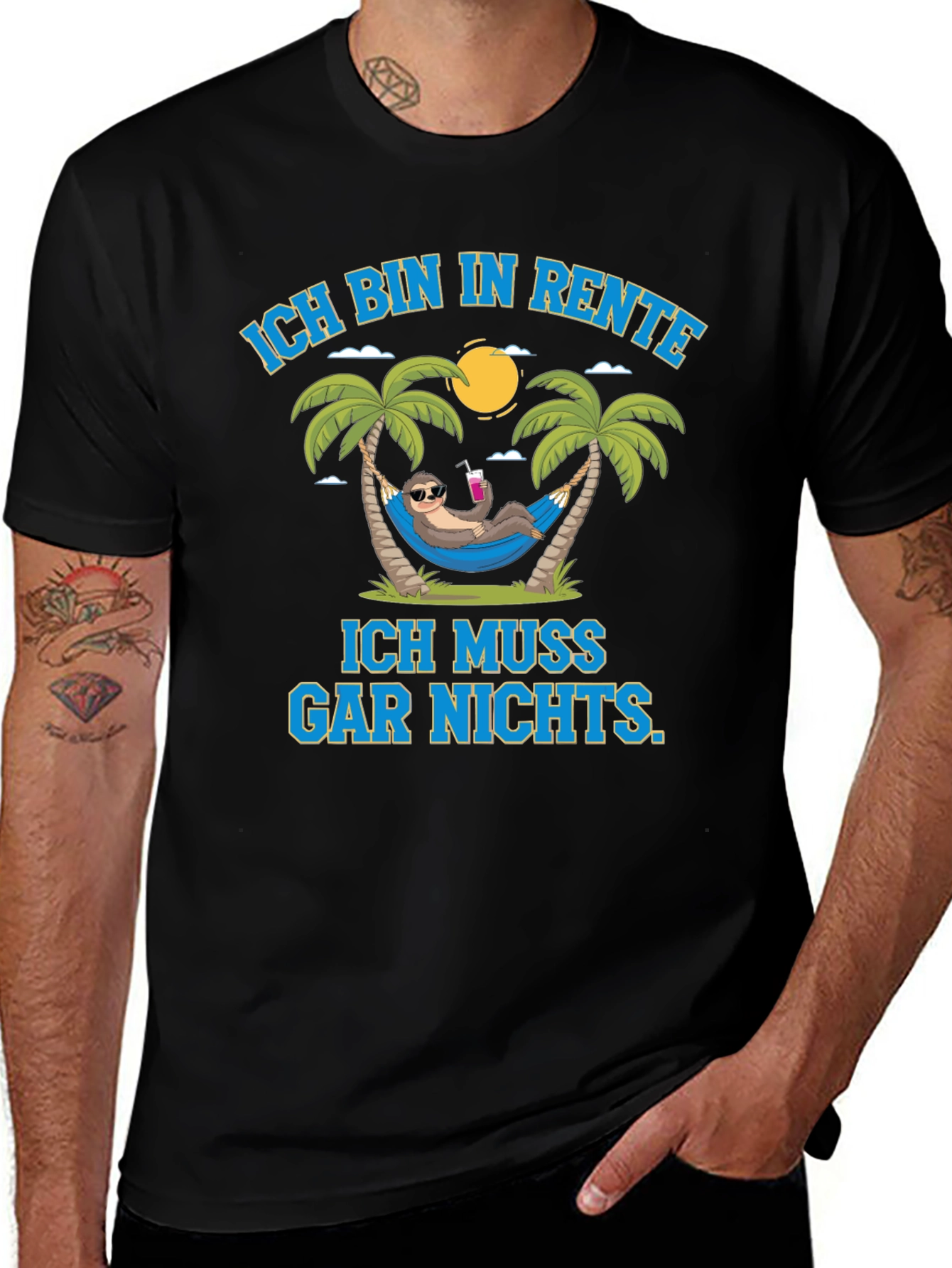 Funny Retirement Sloth Graphic T-Shirt