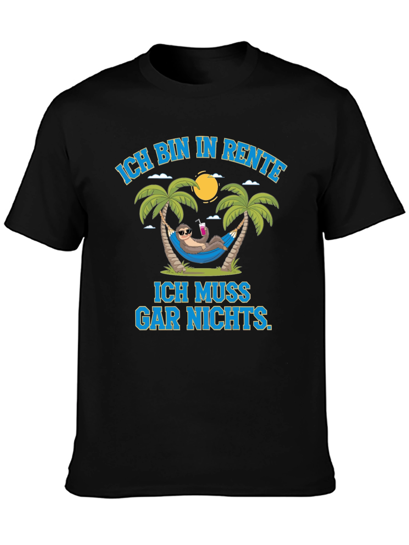 Funny Retirement Sloth Graphic T-Shirt