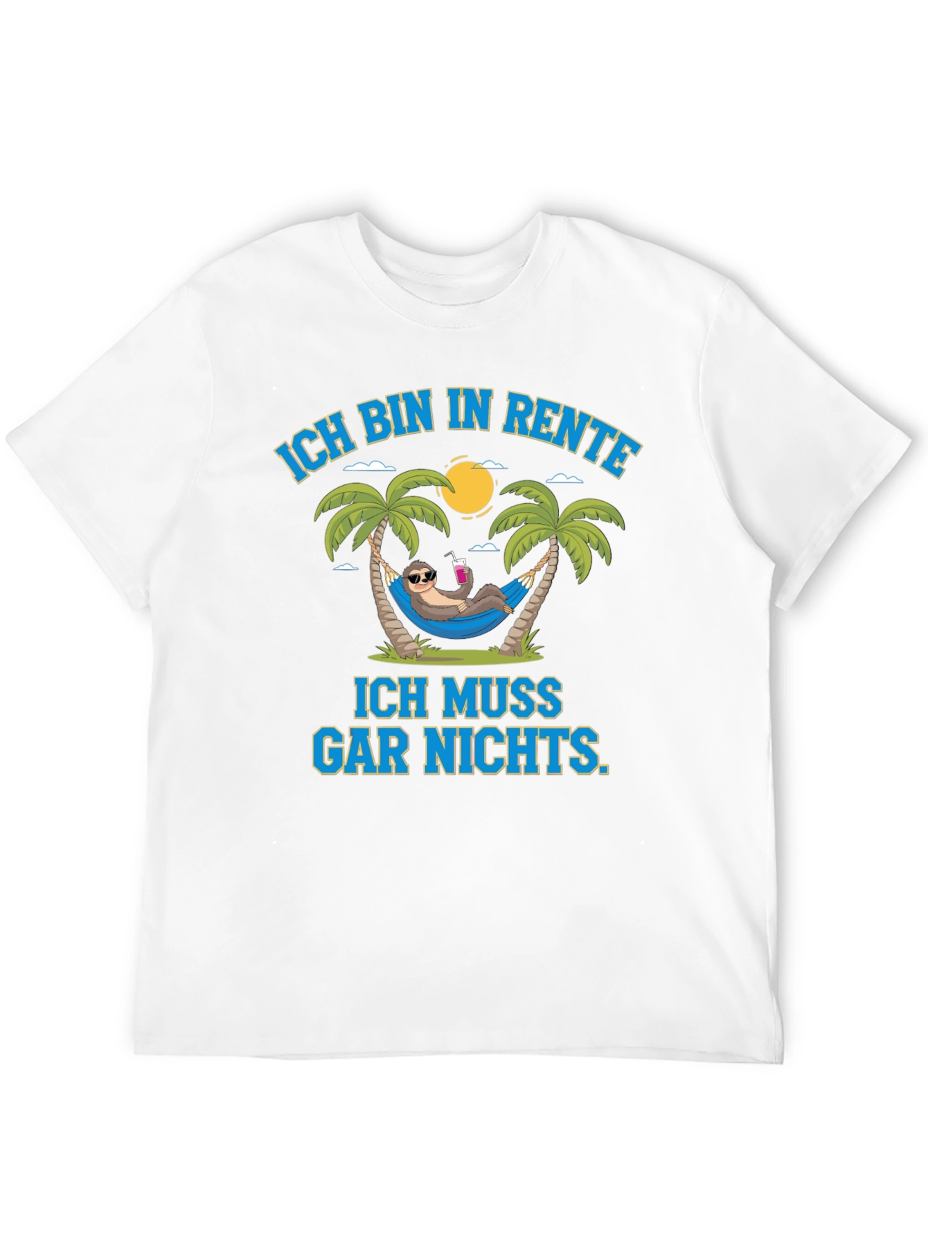 Funny Retirement Sloth Graphic T-Shirt