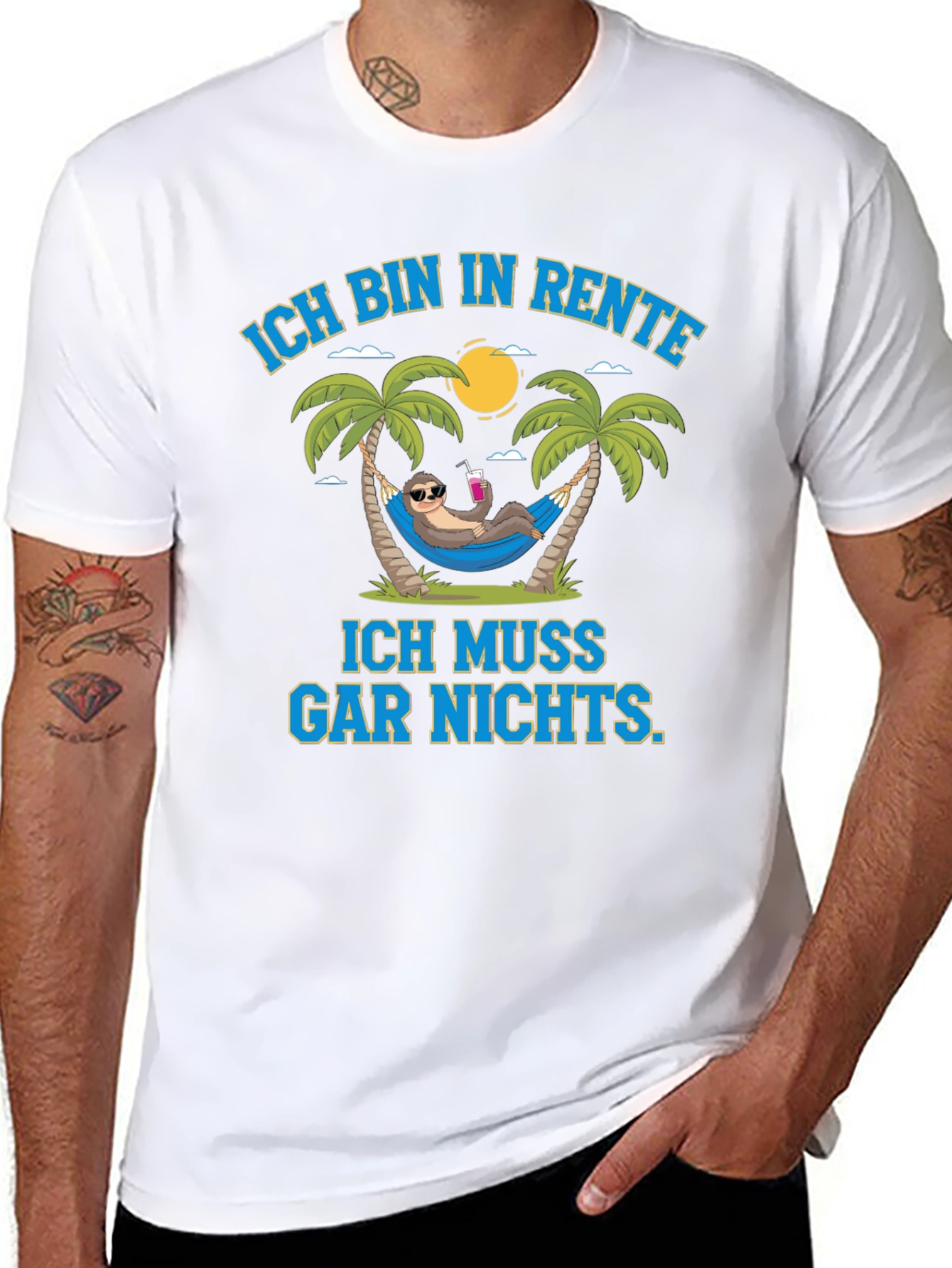 Funny Retirement Sloth Graphic T-Shirt