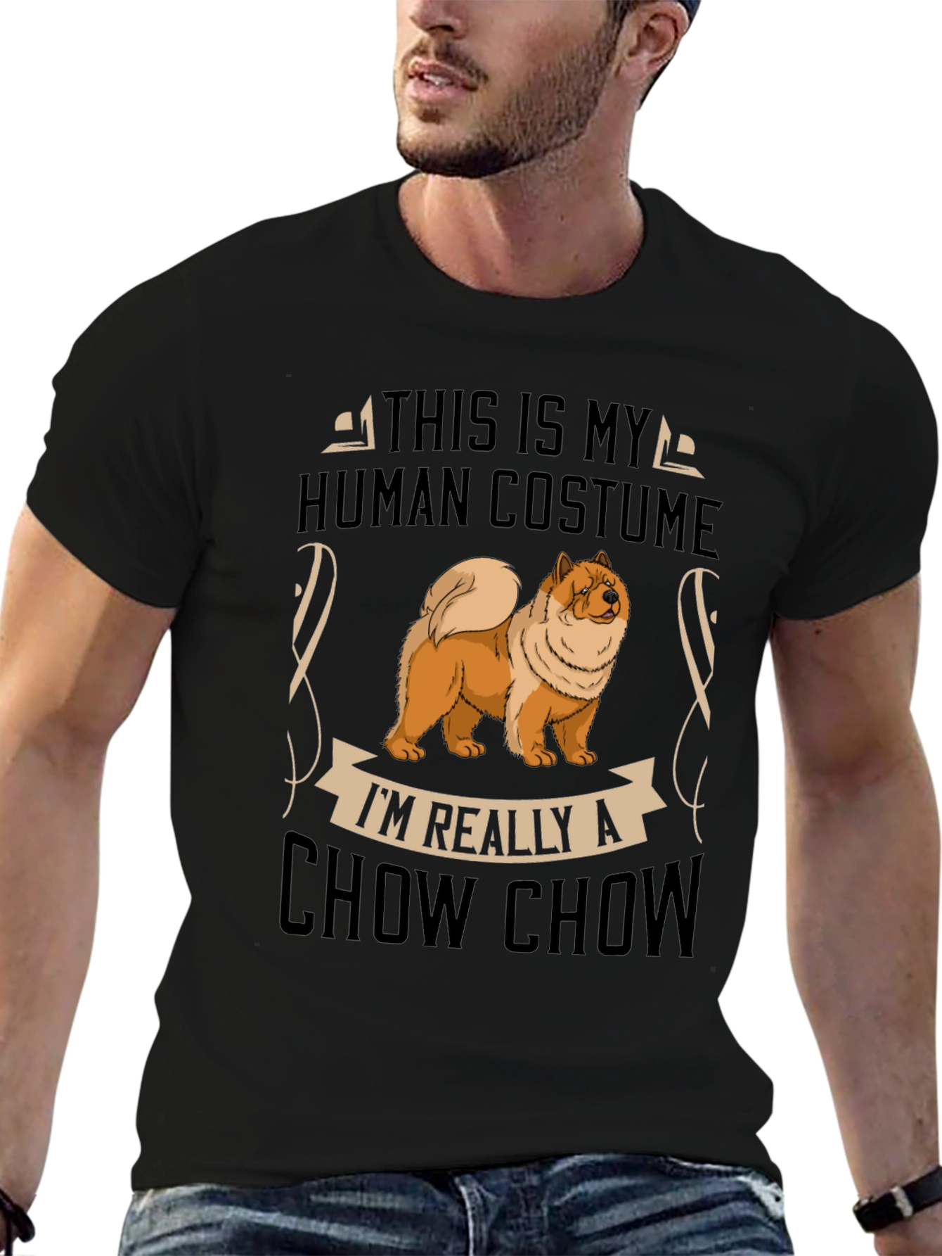 Funny Chow Chow Human Costume T-Shirt