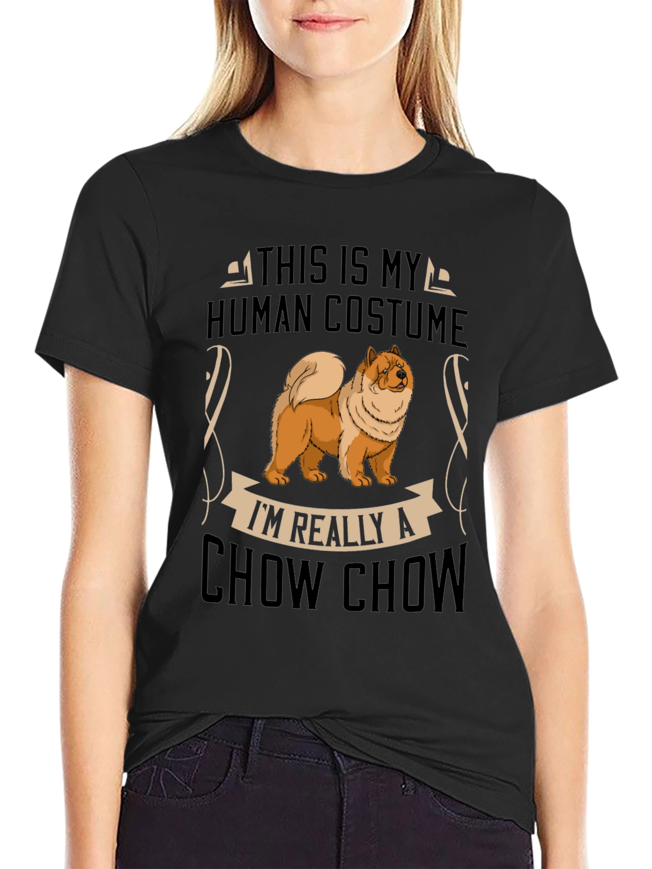 Funny Chow Chow Human Costume T-Shirt