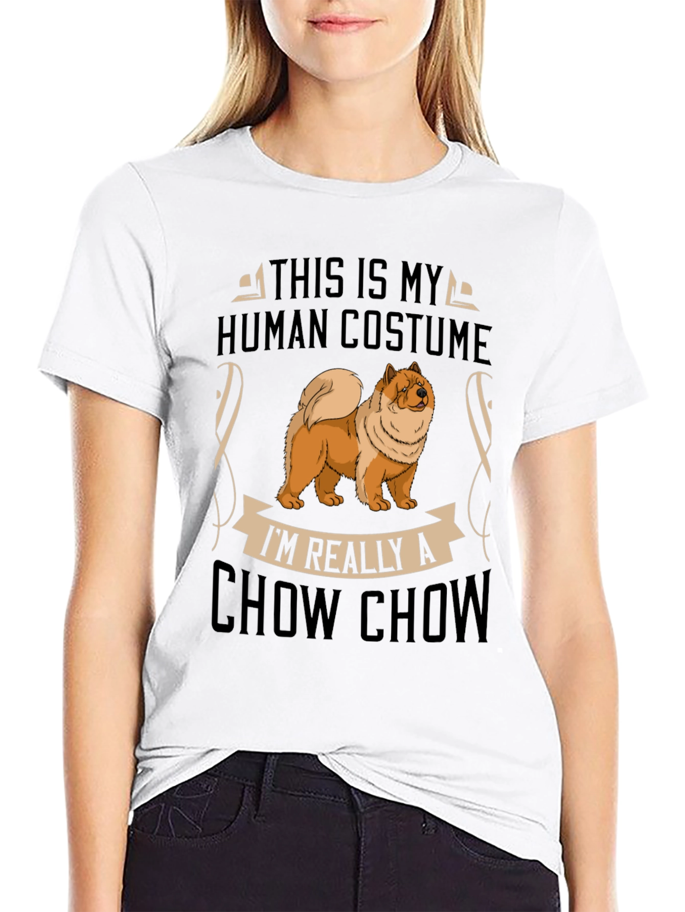 Funny Chow Chow Human Costume T-Shirt