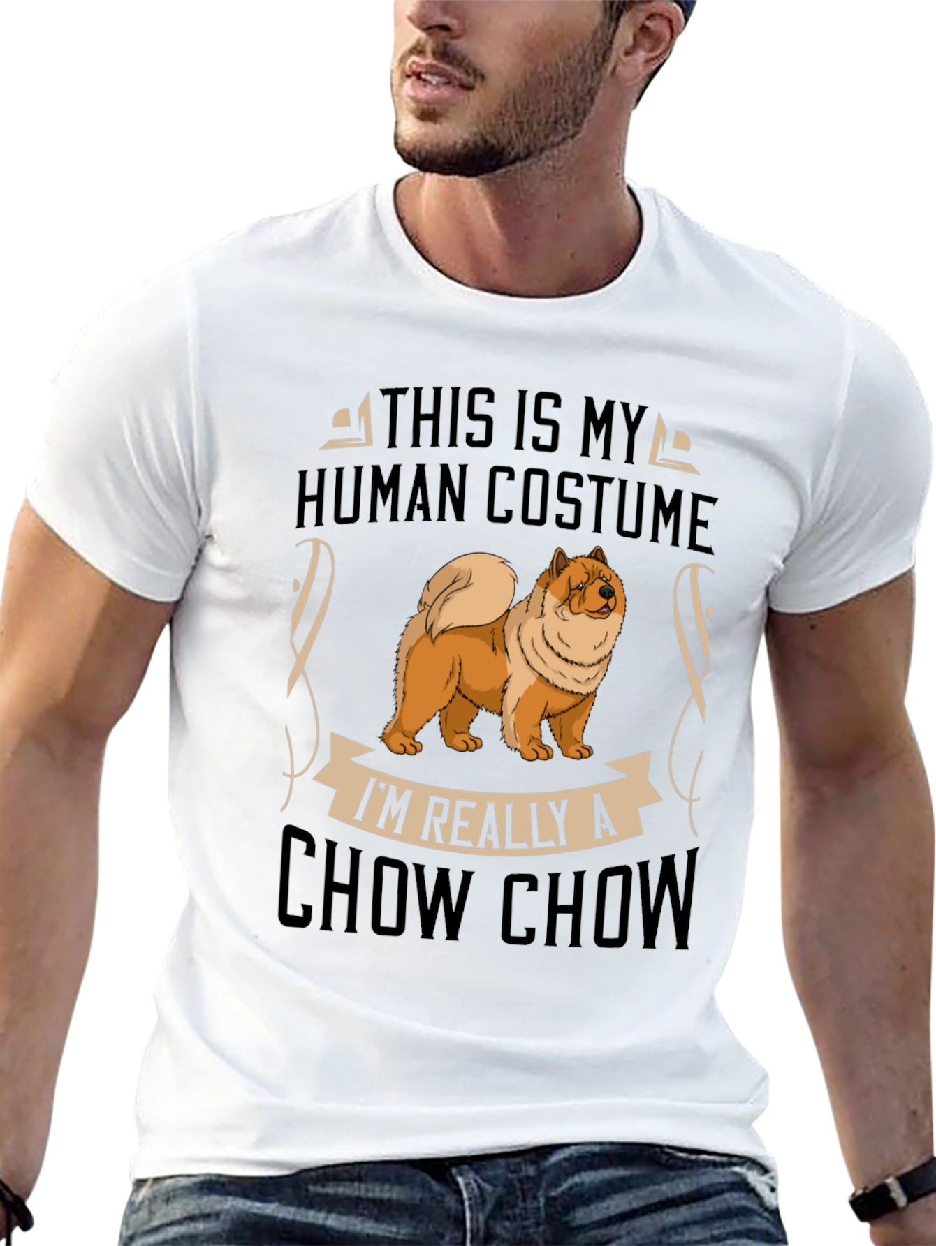 Funny Chow Chow Human Costume T-Shirt