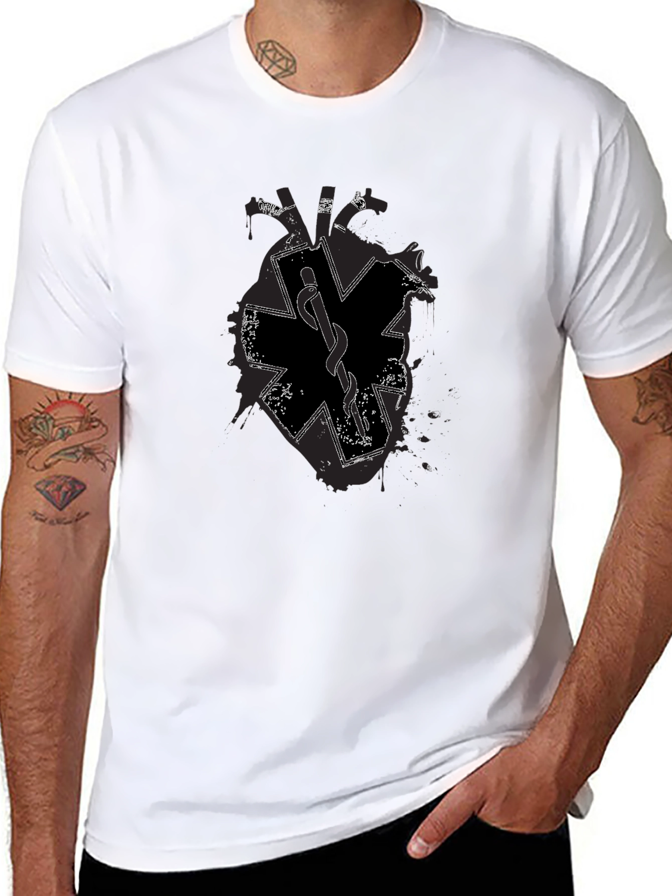 Black EMT Star of Life Graphic T-Shirt