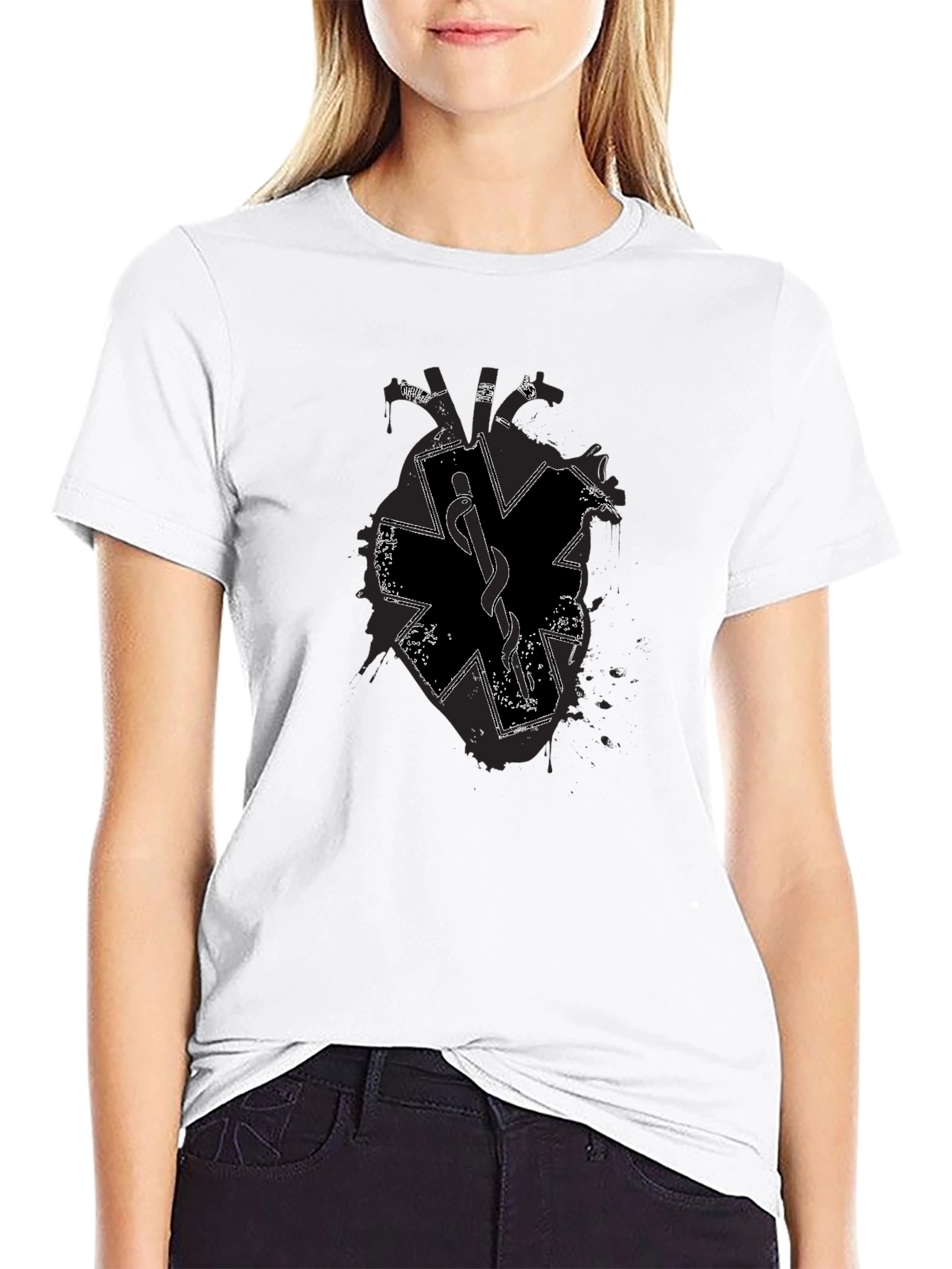 Black EMT Star of Life Graphic T-Shirt