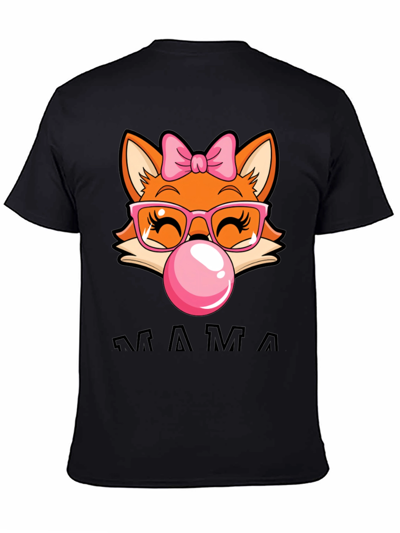 Cute Fox Mama Graphic Tee - Womens Fashion