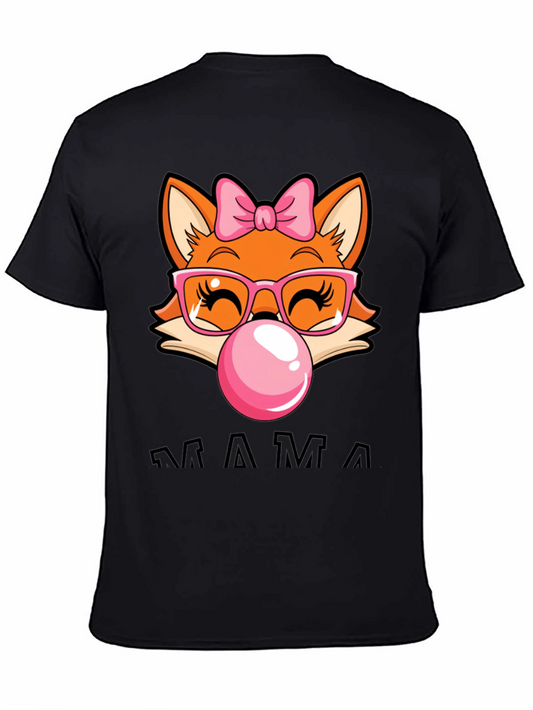 Cute Fox Mama Graphic Tee - Womens Fashion