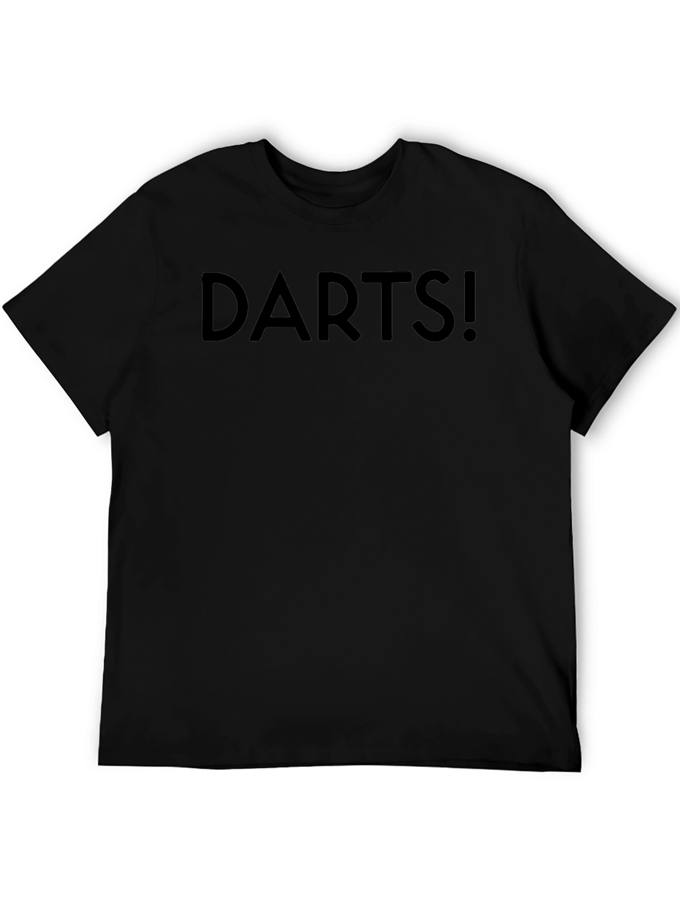 Darts! Black Graphic T-Shirt - Casual Wear