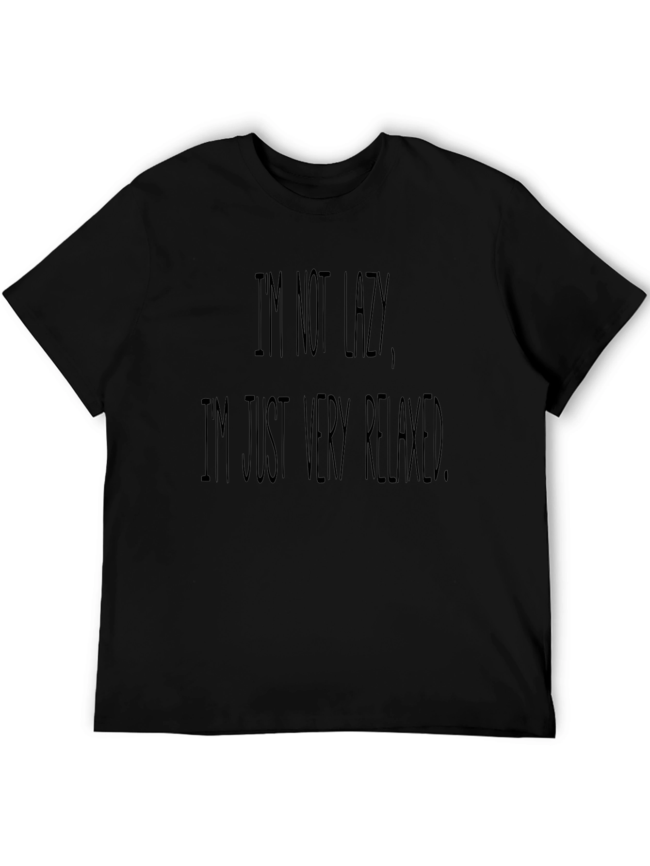 Relaxed Statement Tee - Black Casual T-Shirt