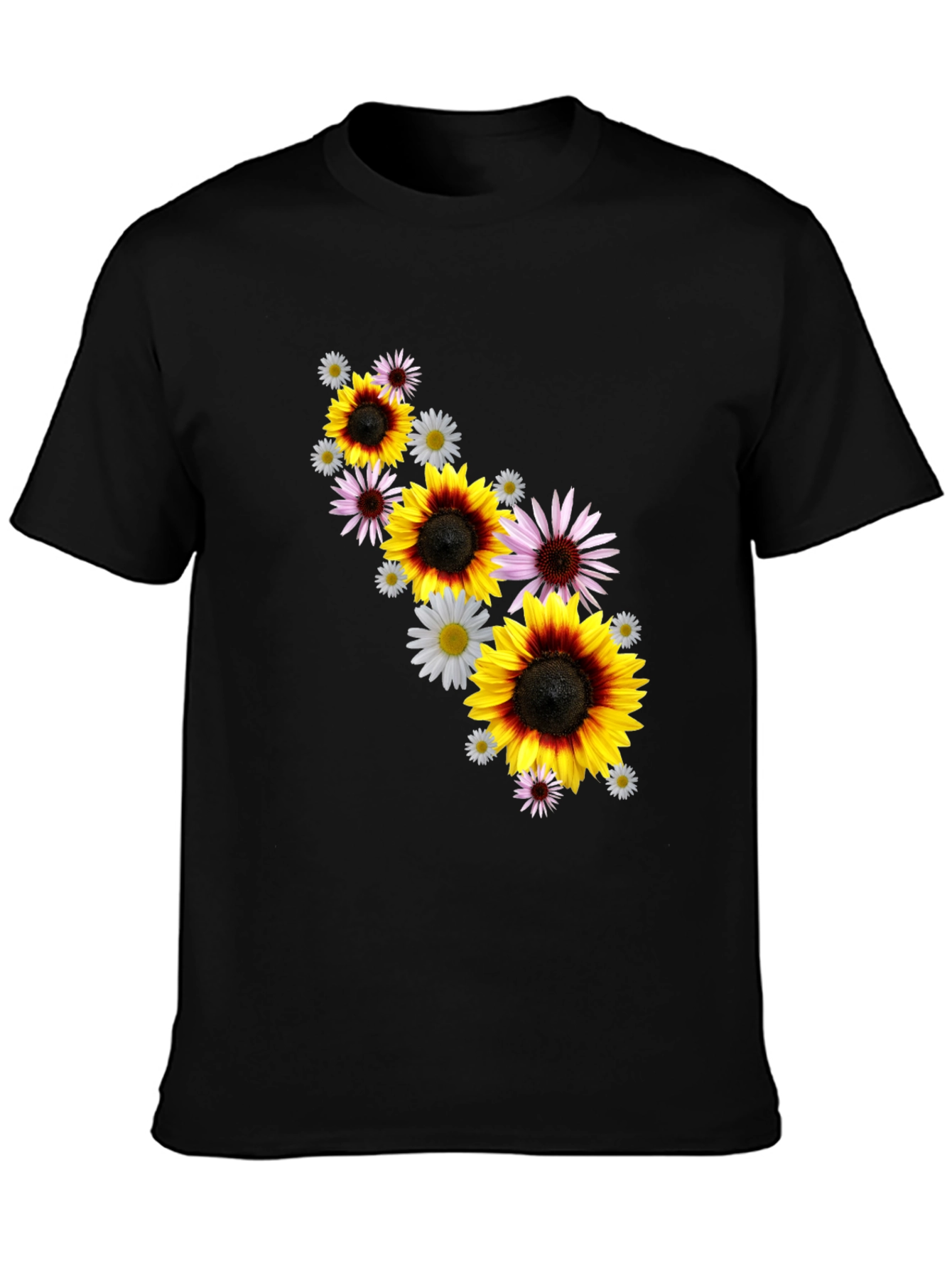 Floral Pattern Tee - Sunflower & Daisy Design