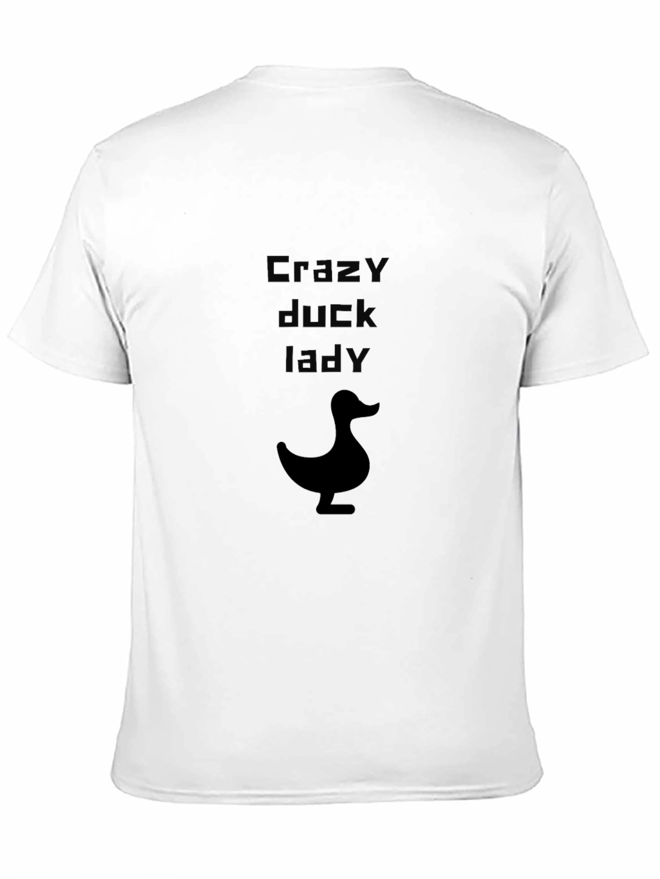 Crazy Duck Lady Black T-Shirt