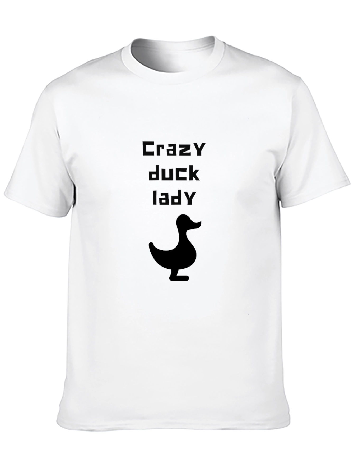 Crazy Duck Lady Black T-Shirt
