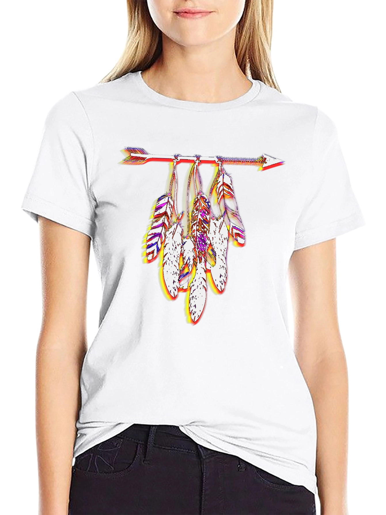 Arrow & Feathers Graphic T-Shirt