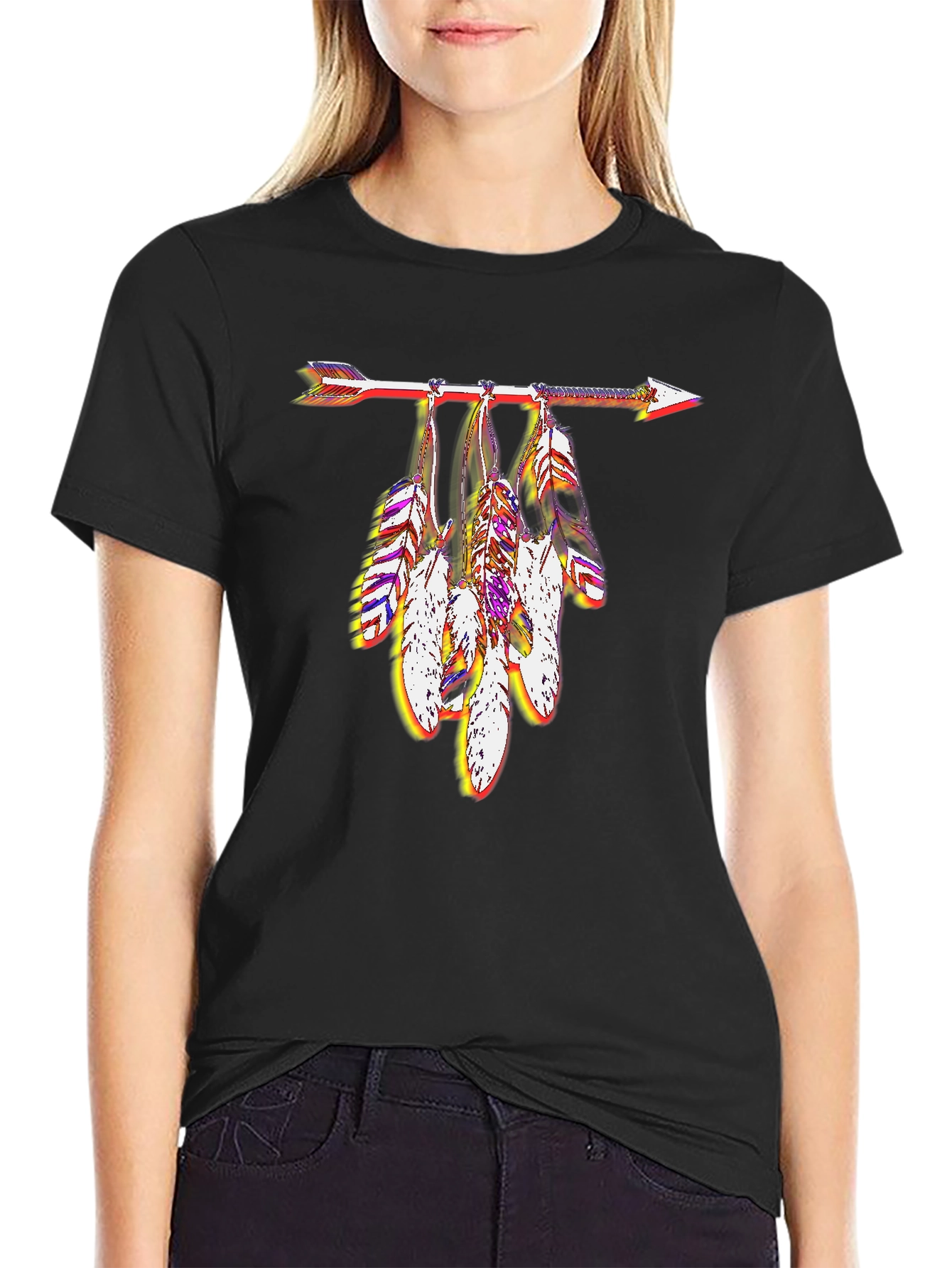 Arrow & Feathers Graphic T-Shirt
