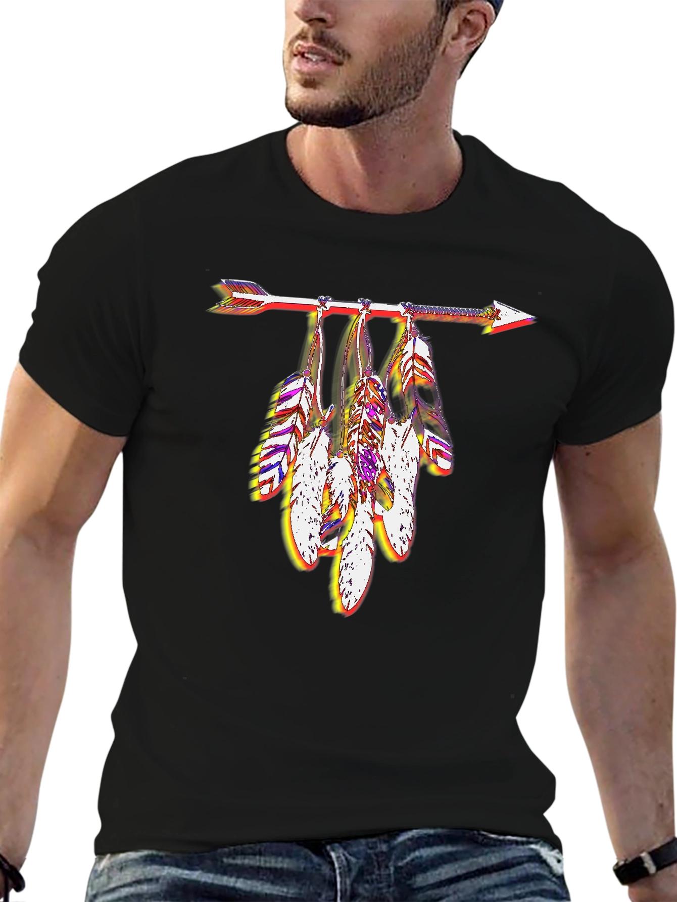 Arrow & Feathers Graphic T-Shirt