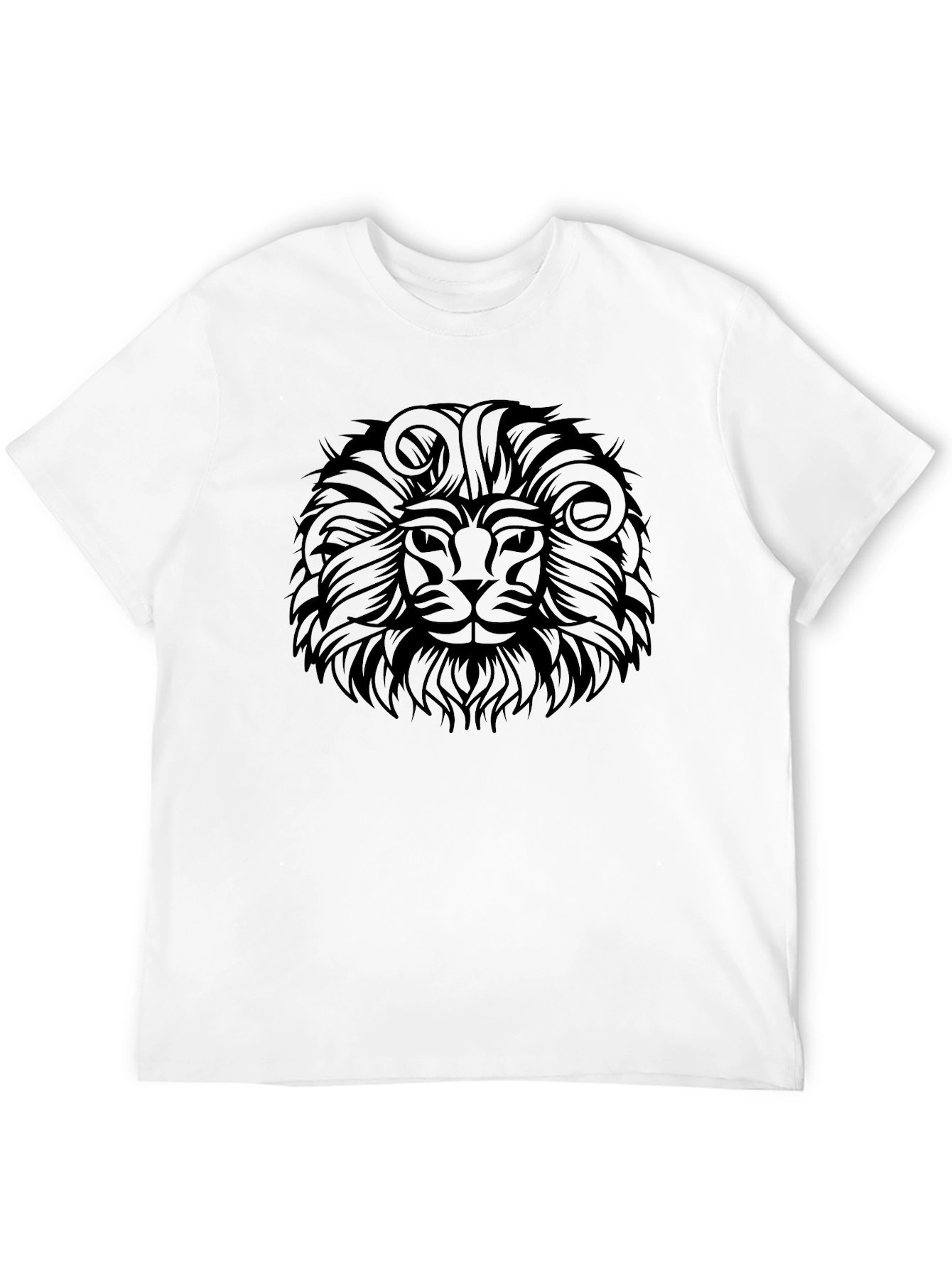 Lion Graphic Black T-Shirt - Bold Style