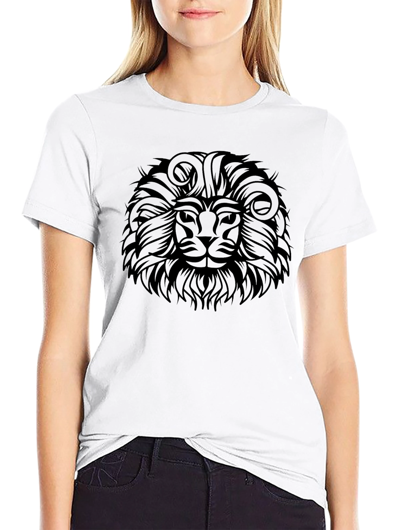 Lion Graphic Black T-Shirt - Bold Style