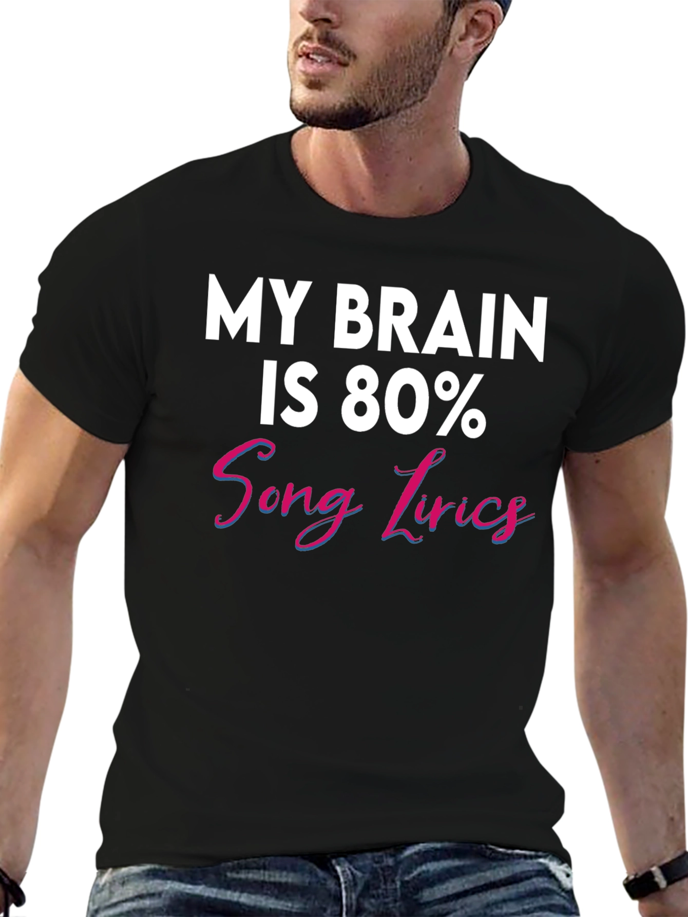 My Brain Is 80% Song Lyrics T-Shirt