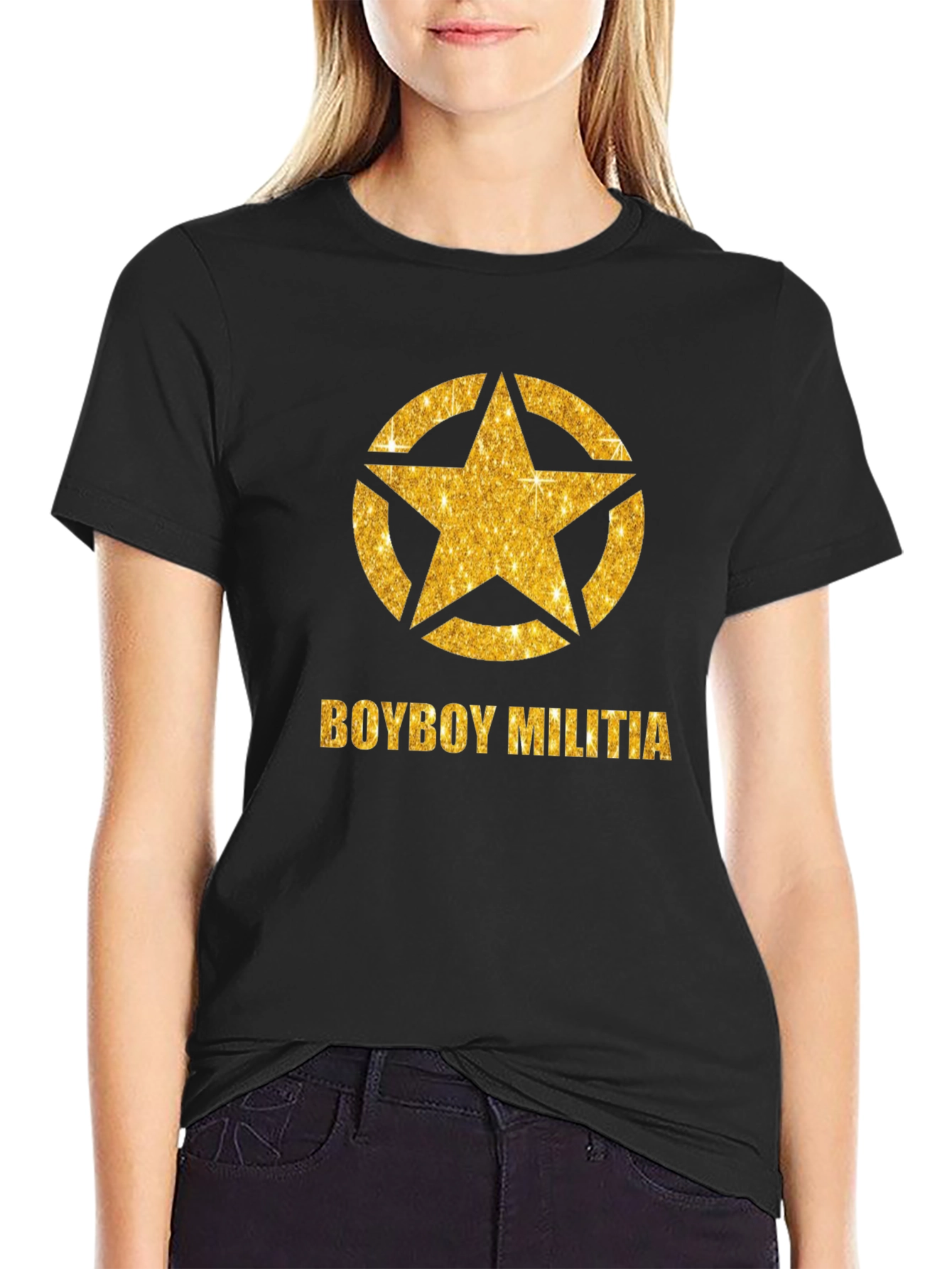 Boyboy Militia Star Graphic Tee - Black