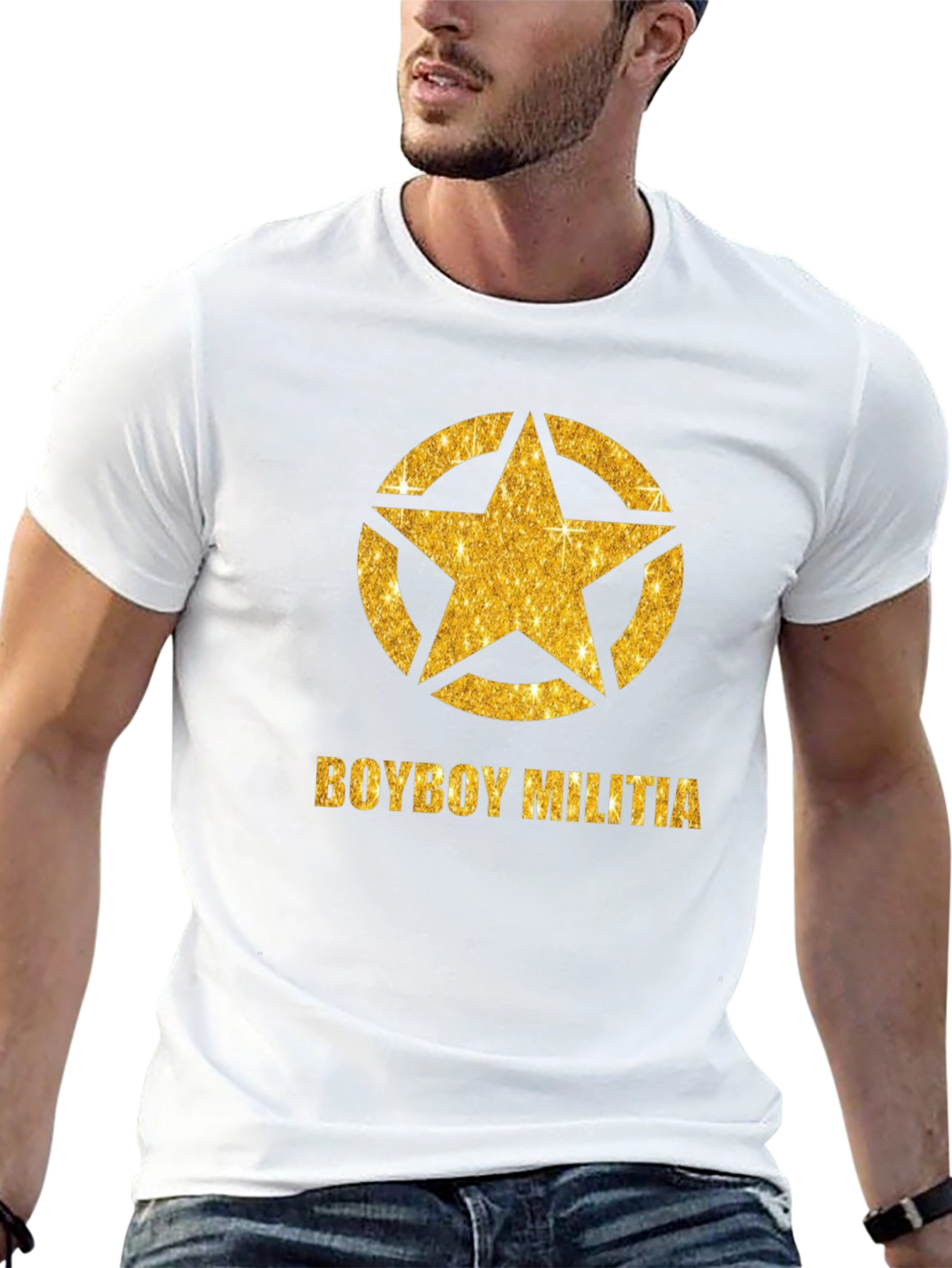 Boyboy Militia Star Graphic Tee - Black