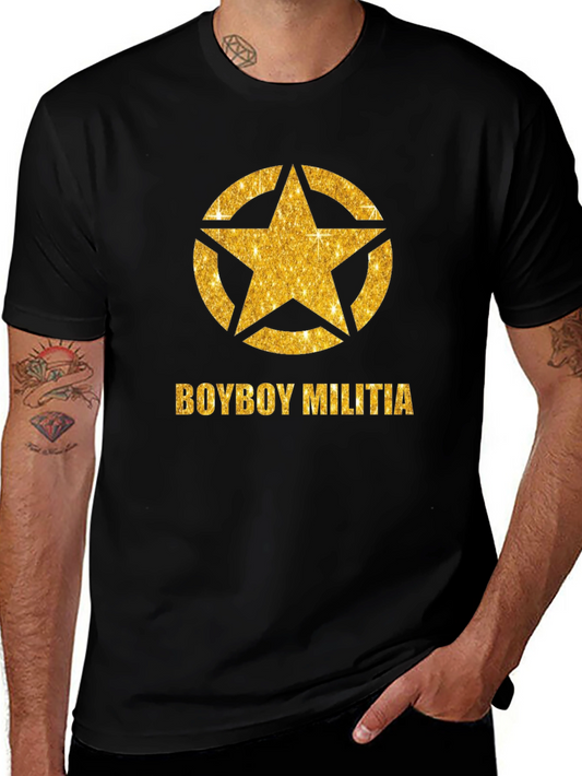 Boyboy Militia Star Graphic Tee - Black