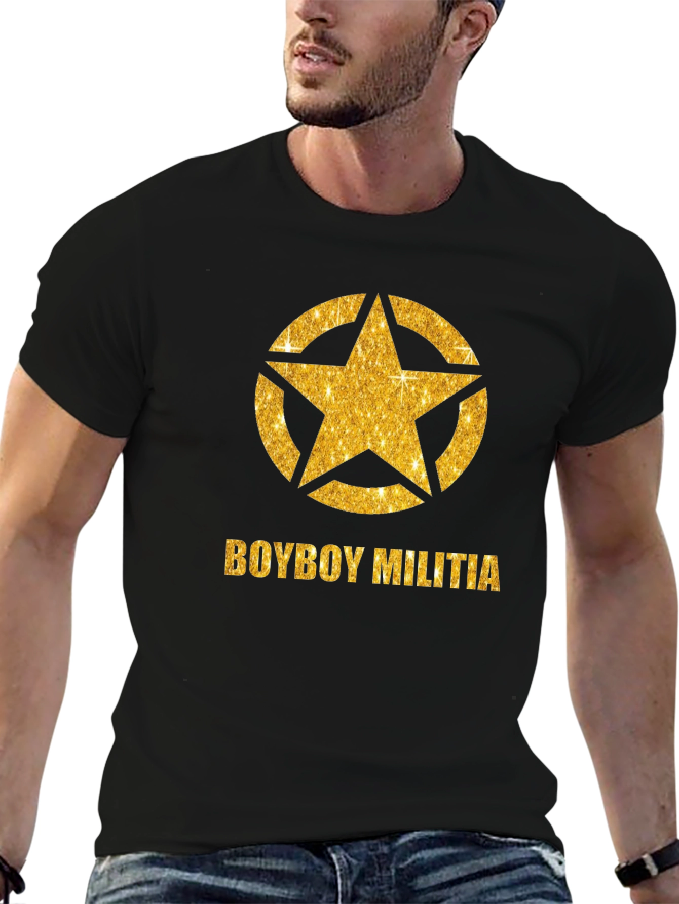 Boyboy Militia Star Graphic Tee - Black