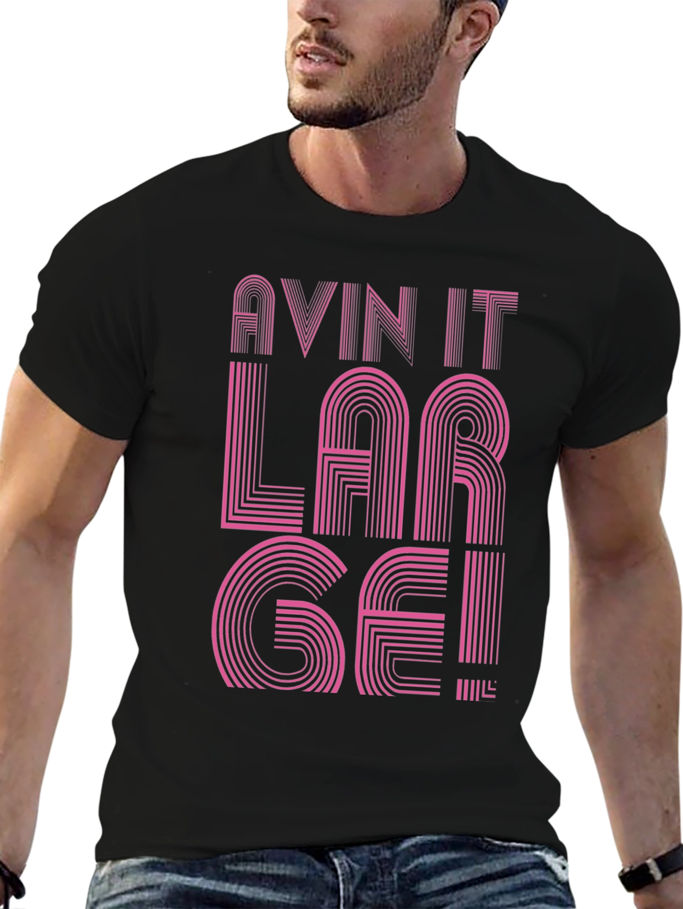 Avin It Large Graphic Tee - Black