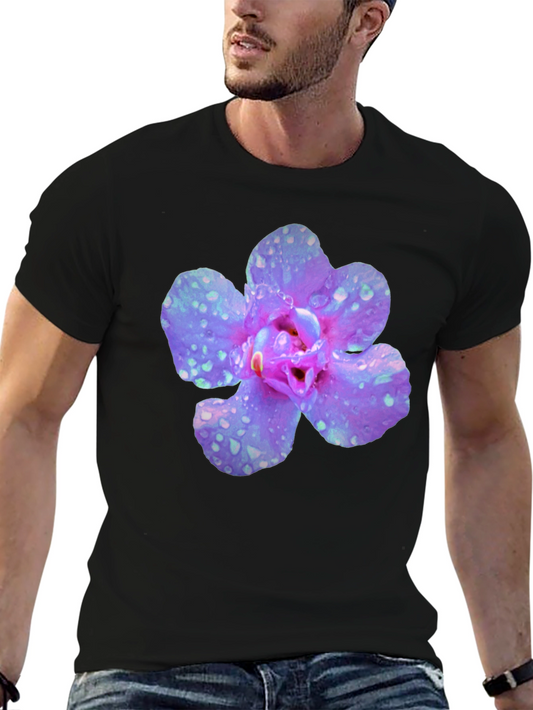 Floral Black T-Shirt for Men