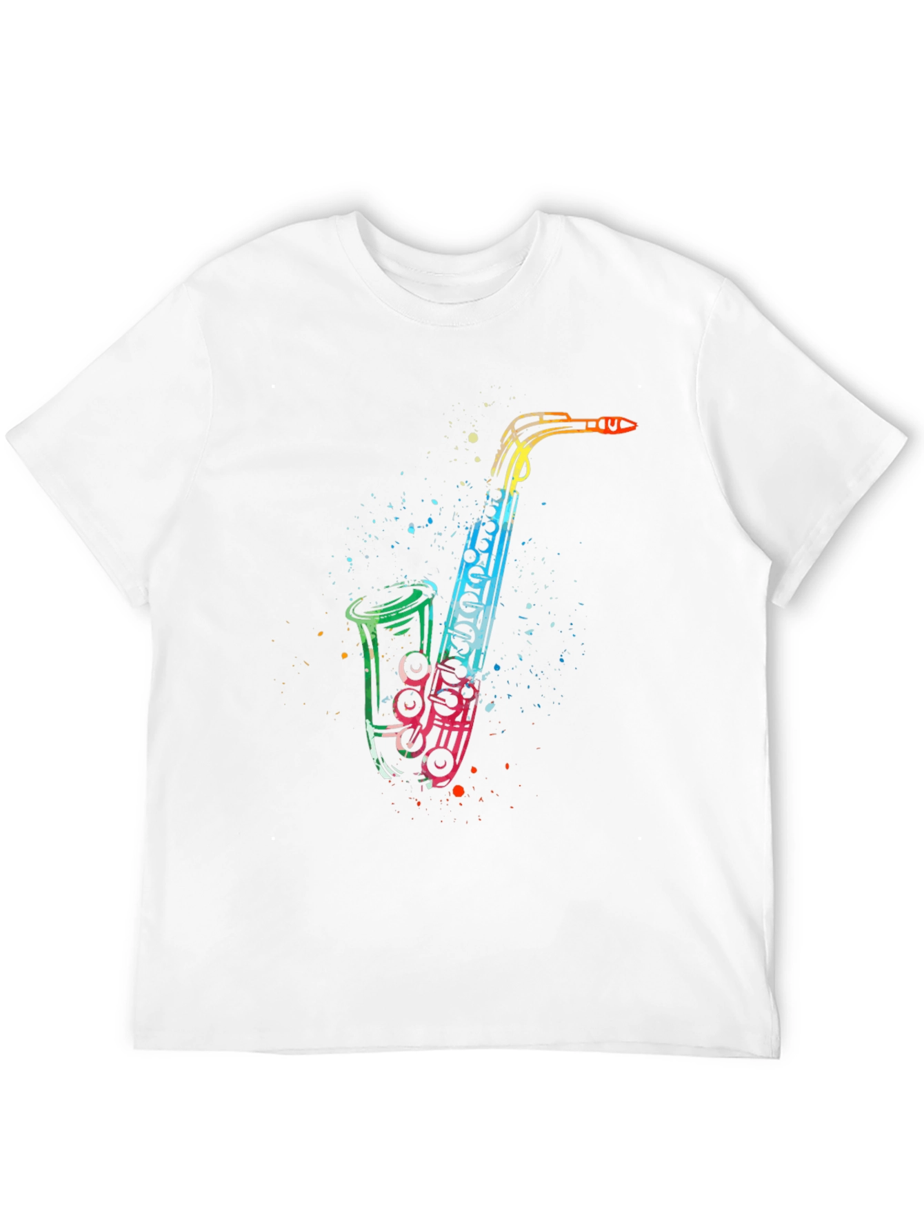 Rainbow Saxophone Graphic T-Shirt