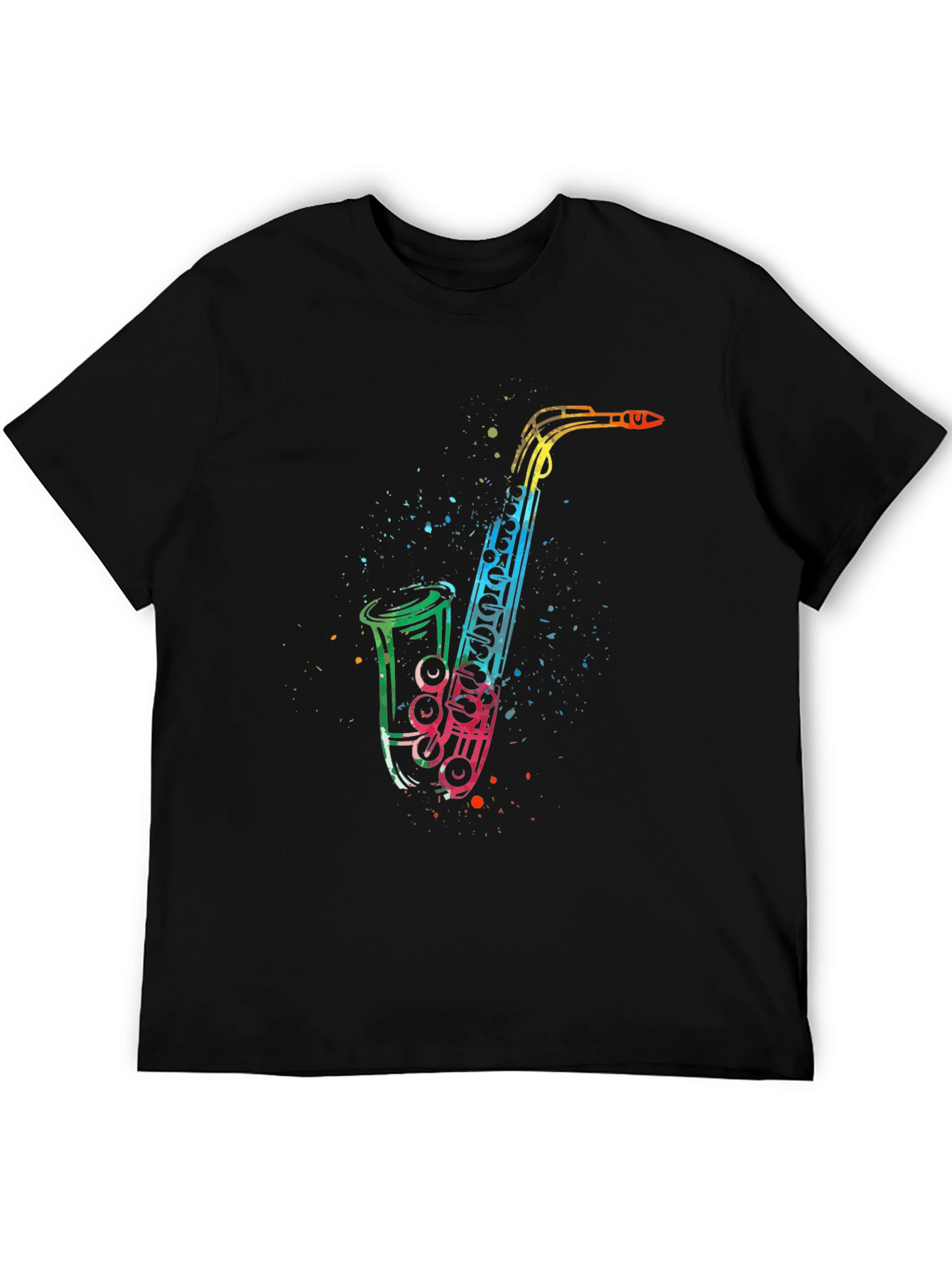 Rainbow Saxophone Graphic T-Shirt