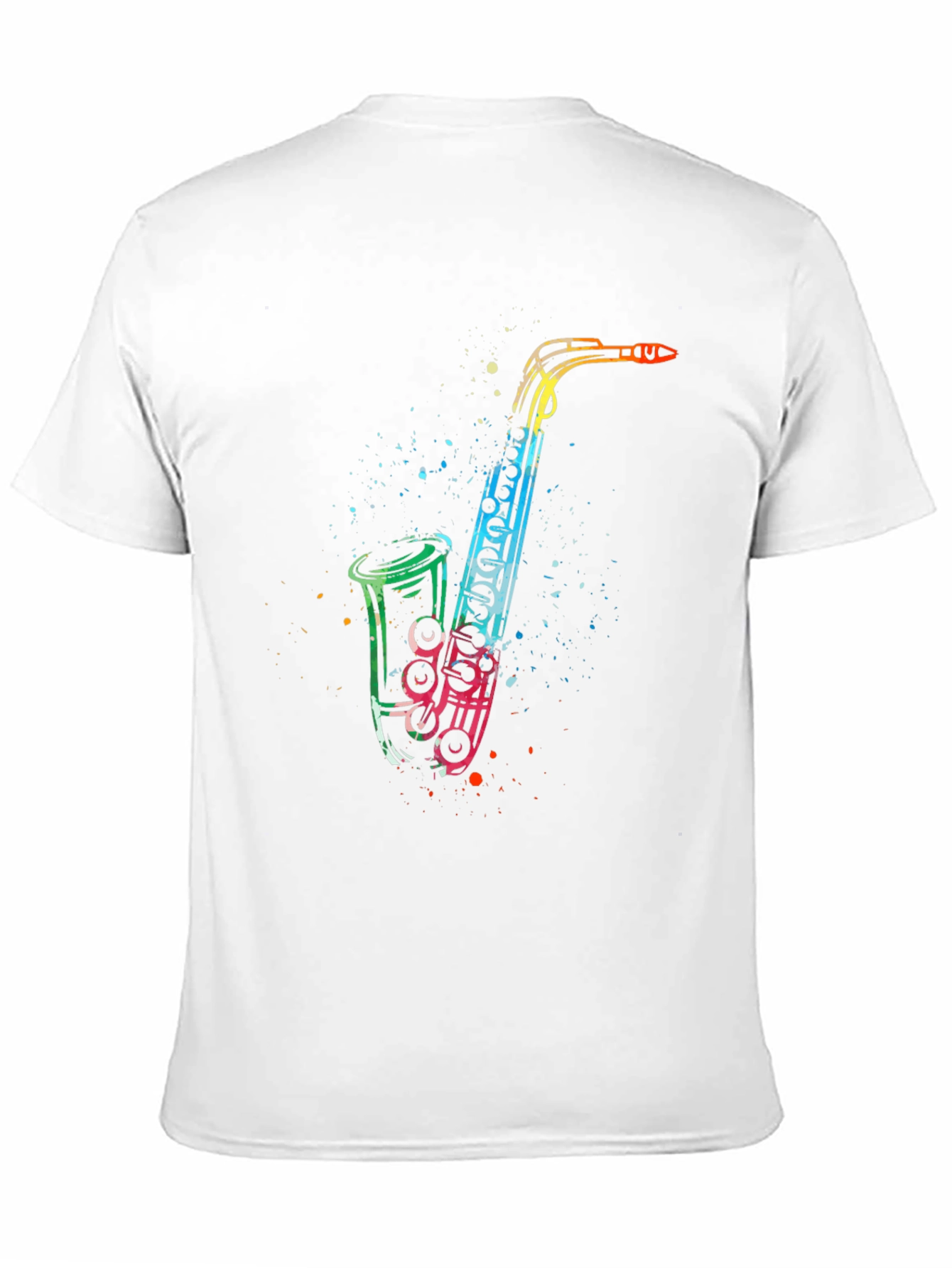 Rainbow Saxophone Graphic T-Shirt