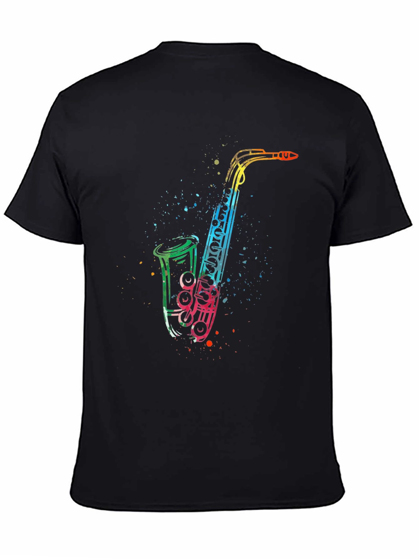 Rainbow Saxophone Graphic T-Shirt